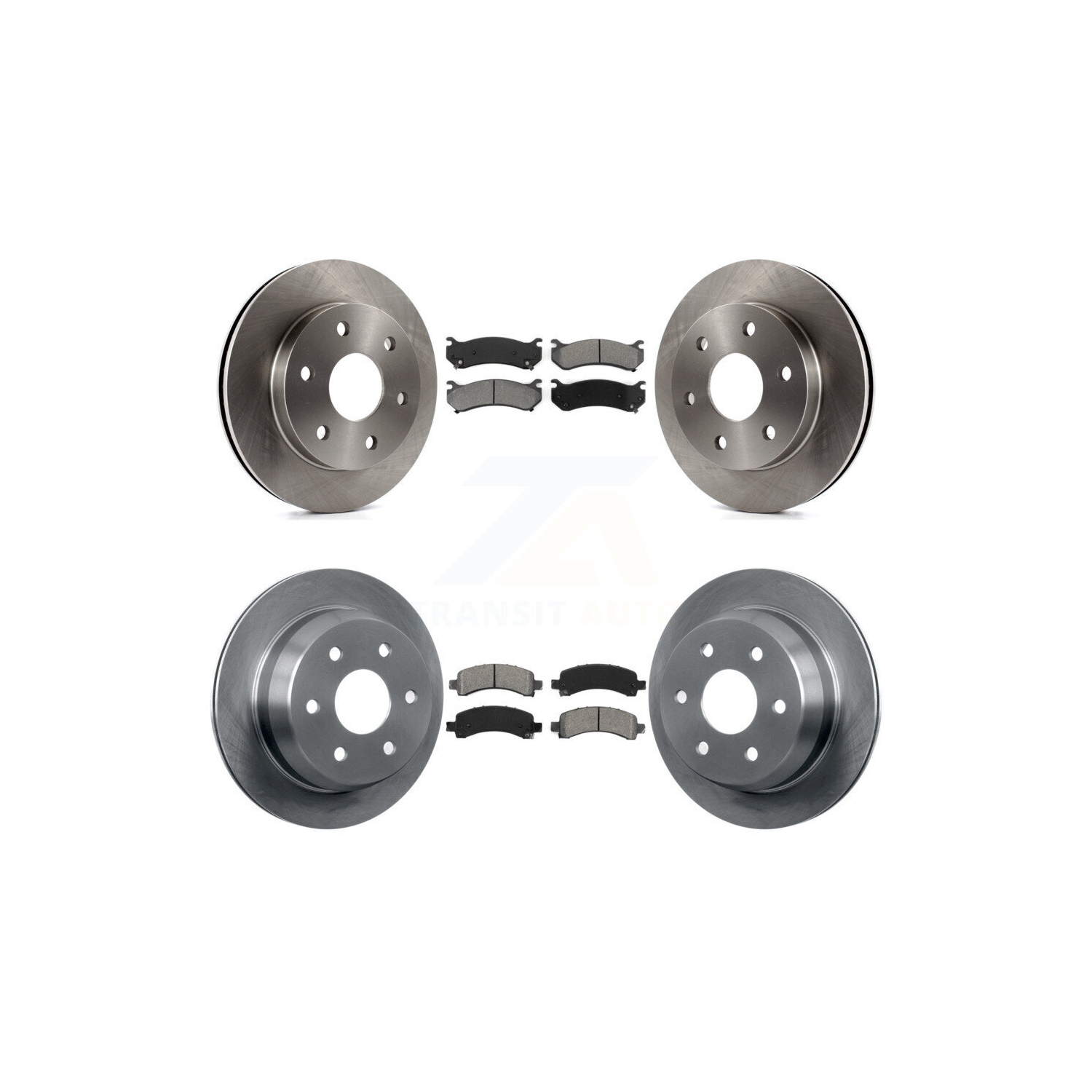 Front Rear Disc Brake Rotors And Semi-Metallic Pads Kit For Chevrolet Avalanche 1500 K8S-100762