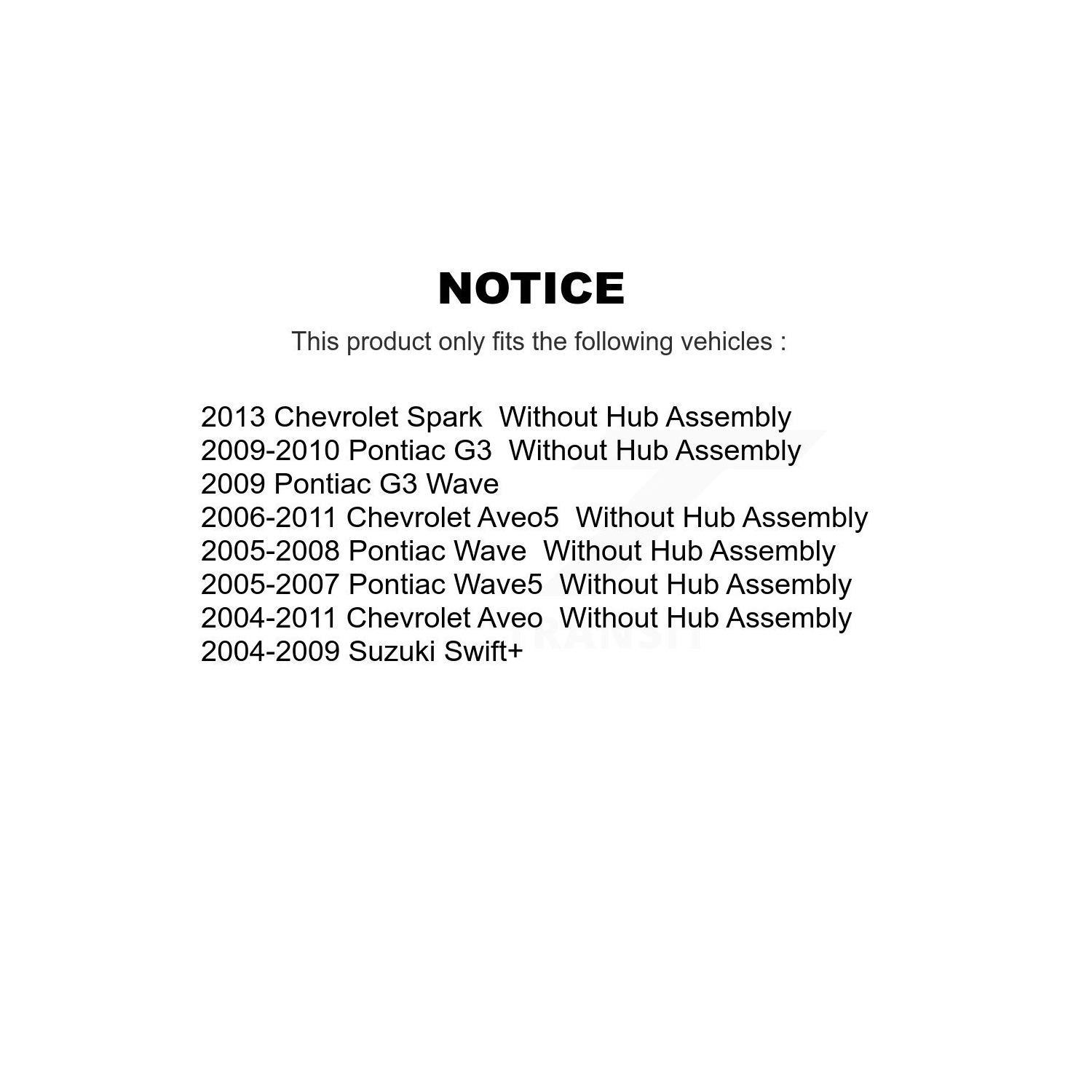 Ensemble de tambours et plaquettes en céramique pour disque de frein arrière avant pour Aveo Pontiac Aveo5 Wave K8T-102642 de Chevrolet