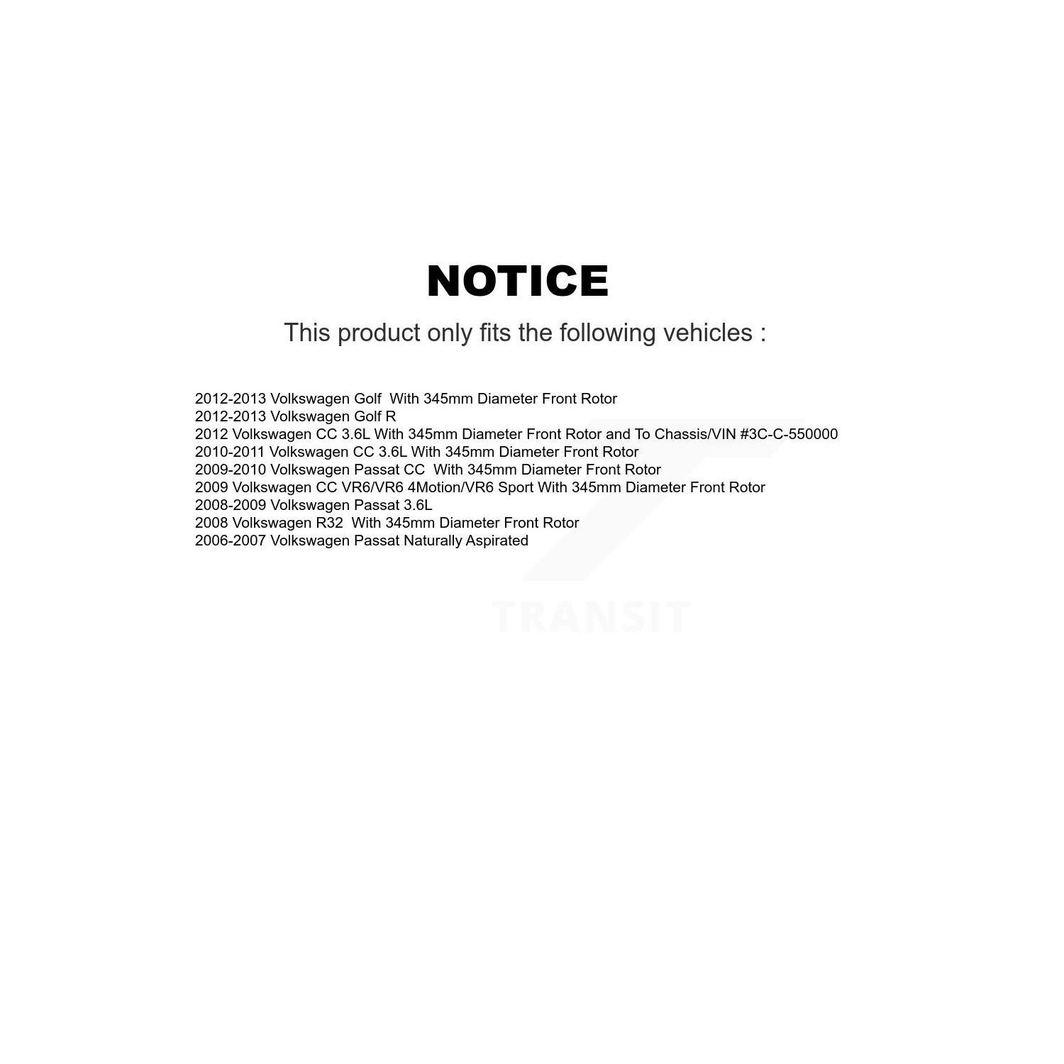 Disques de frein avant et plaquettes en céramique pour Volkswagen Golf Passat CC R R32 K8C-100346