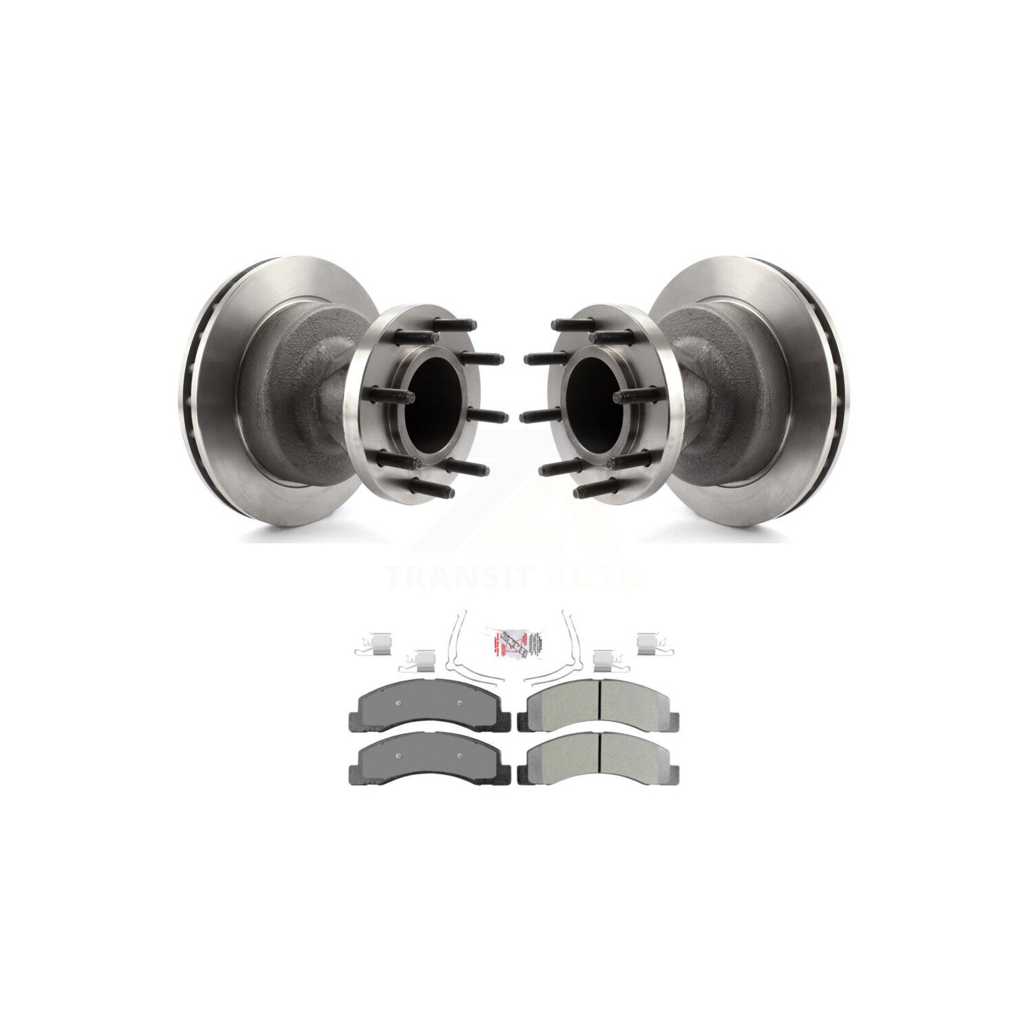 Ensemble moyeu de disque de frein avant et jeu de plaquettes semi-métalliques pour Ford F-350 Super Duty 8&nbsp;A-105788