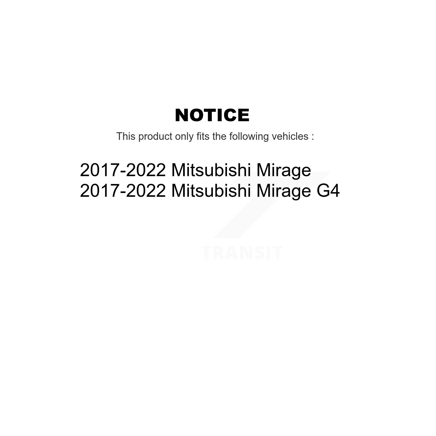 Front Disc Brake Rotors And Ceramic Pads Kit For 2017-2024 Mitsubishi Mirage G4 K8A-104810