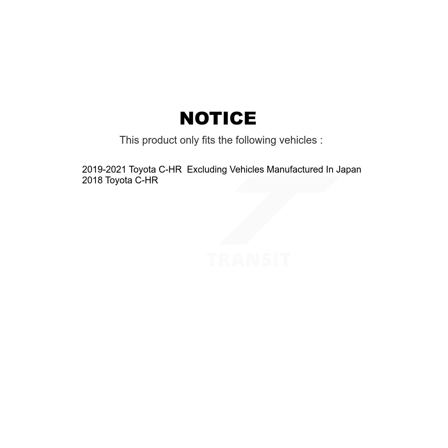 Disques de frein à disque et plaquettes en céramique recouverts à l'avant pour Toyota C-HR KGC-100026