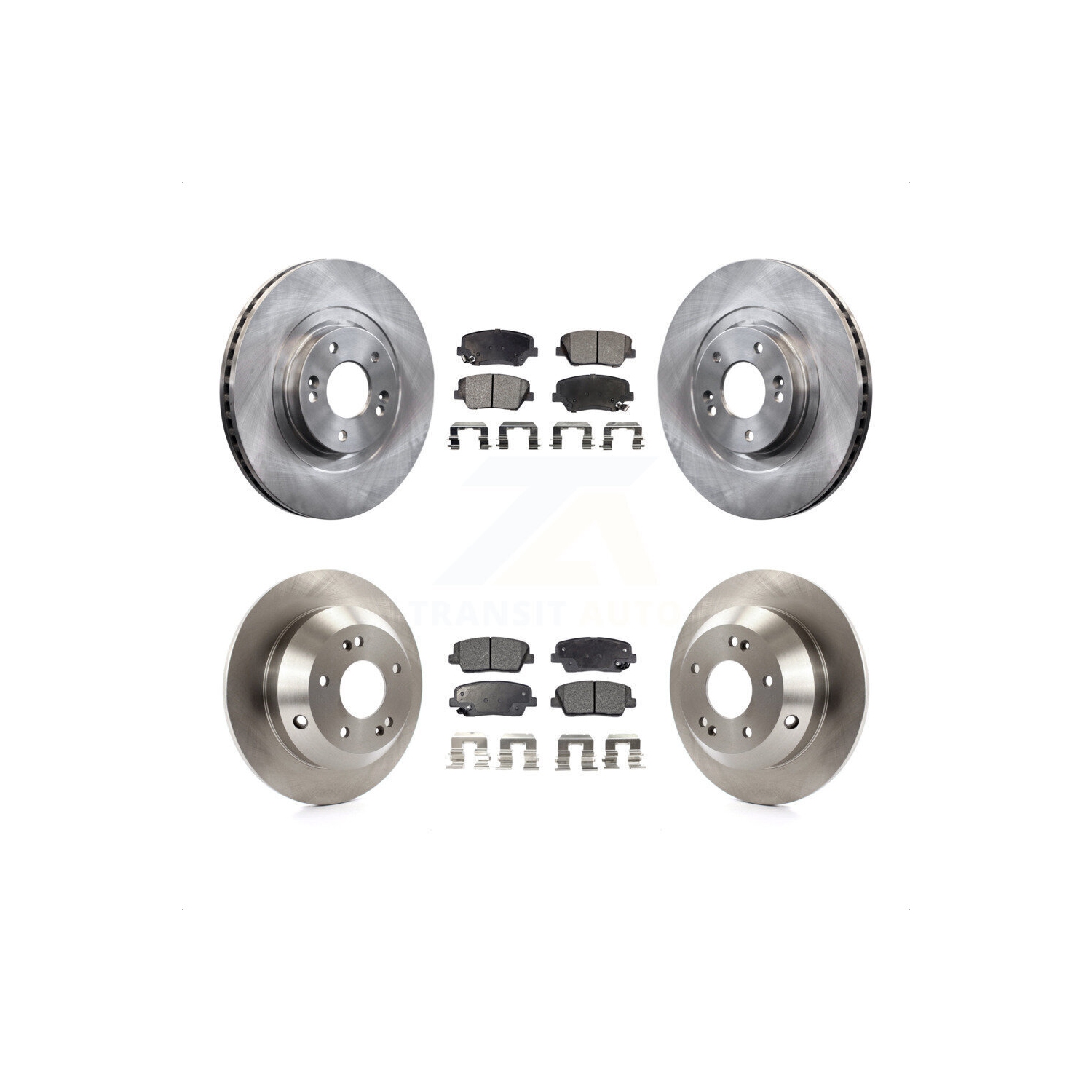 Front Rear Disc Brake Rotors And Ceramic Pads Kit For Hyundai Santa Fe Sport Kia Sorento K8T-101565