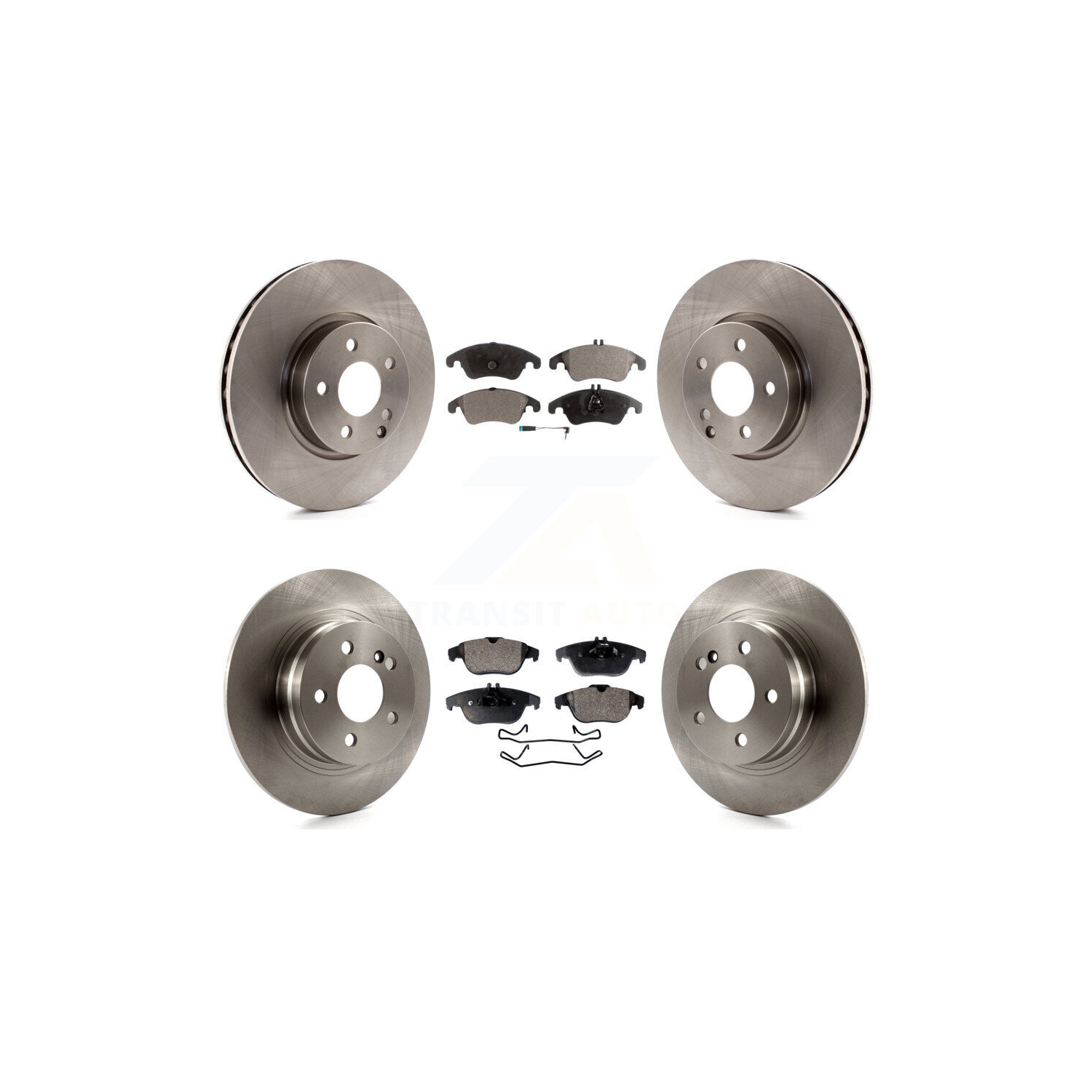 Disques de frein arrière avant et plaquettes semi-métalliques pour Mercedes-Benz C300 K8F-103694