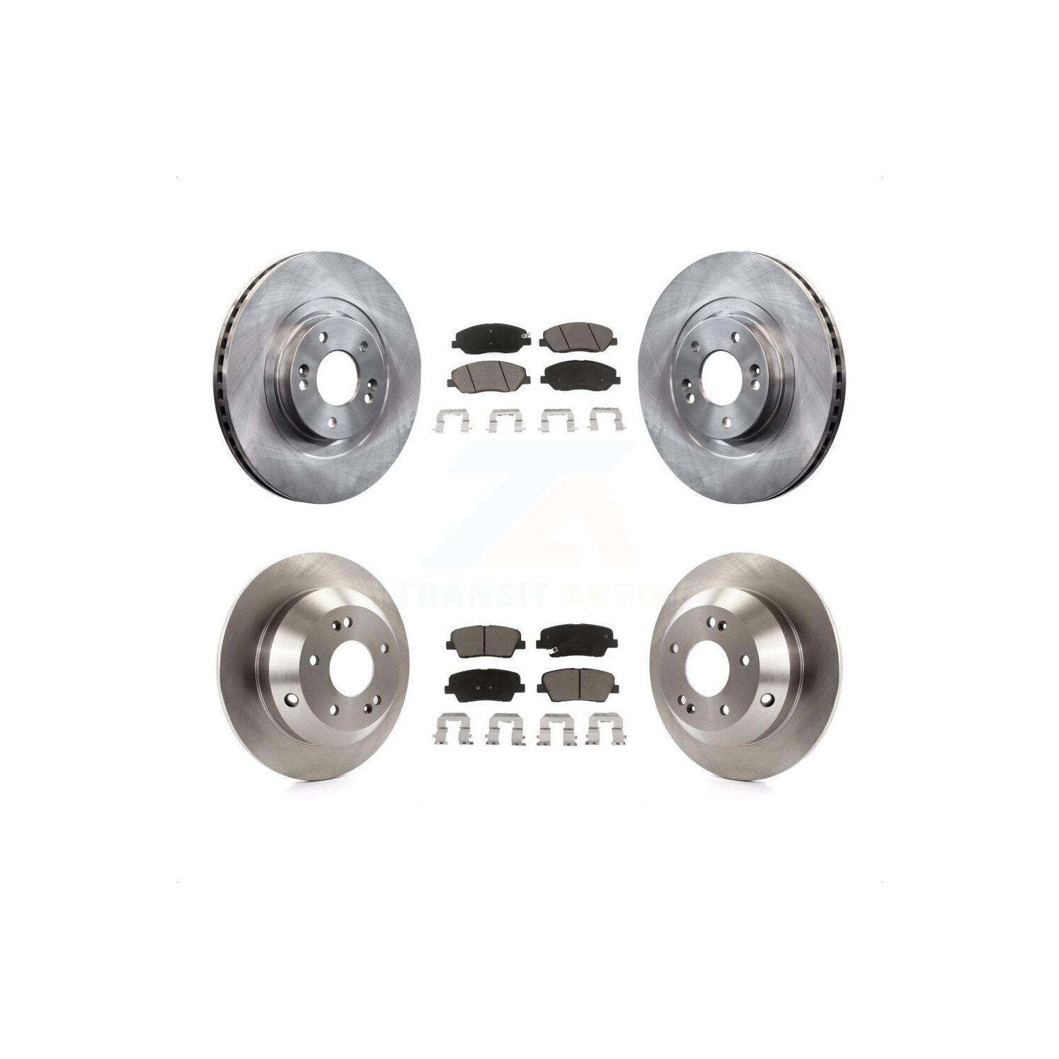 Front Rear Disc Brake Rotors And Ceramic Pads Kit For 2013-2016 Hyundai Santa Fe XL 3.3L K8C-101381