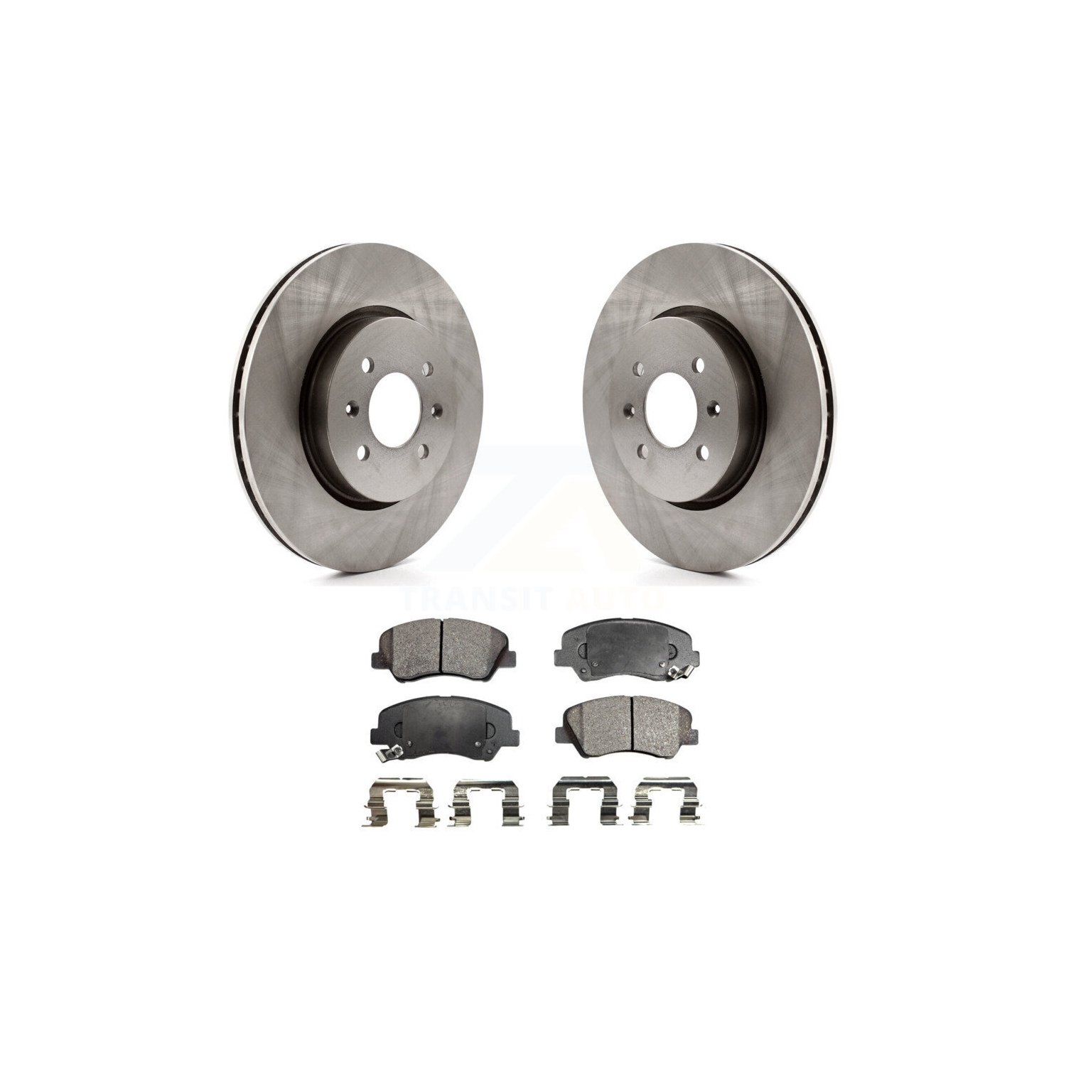 Front Disc Brake Rotors And Semi-Metallic Pads Kit For Kia Rio K8F-100599