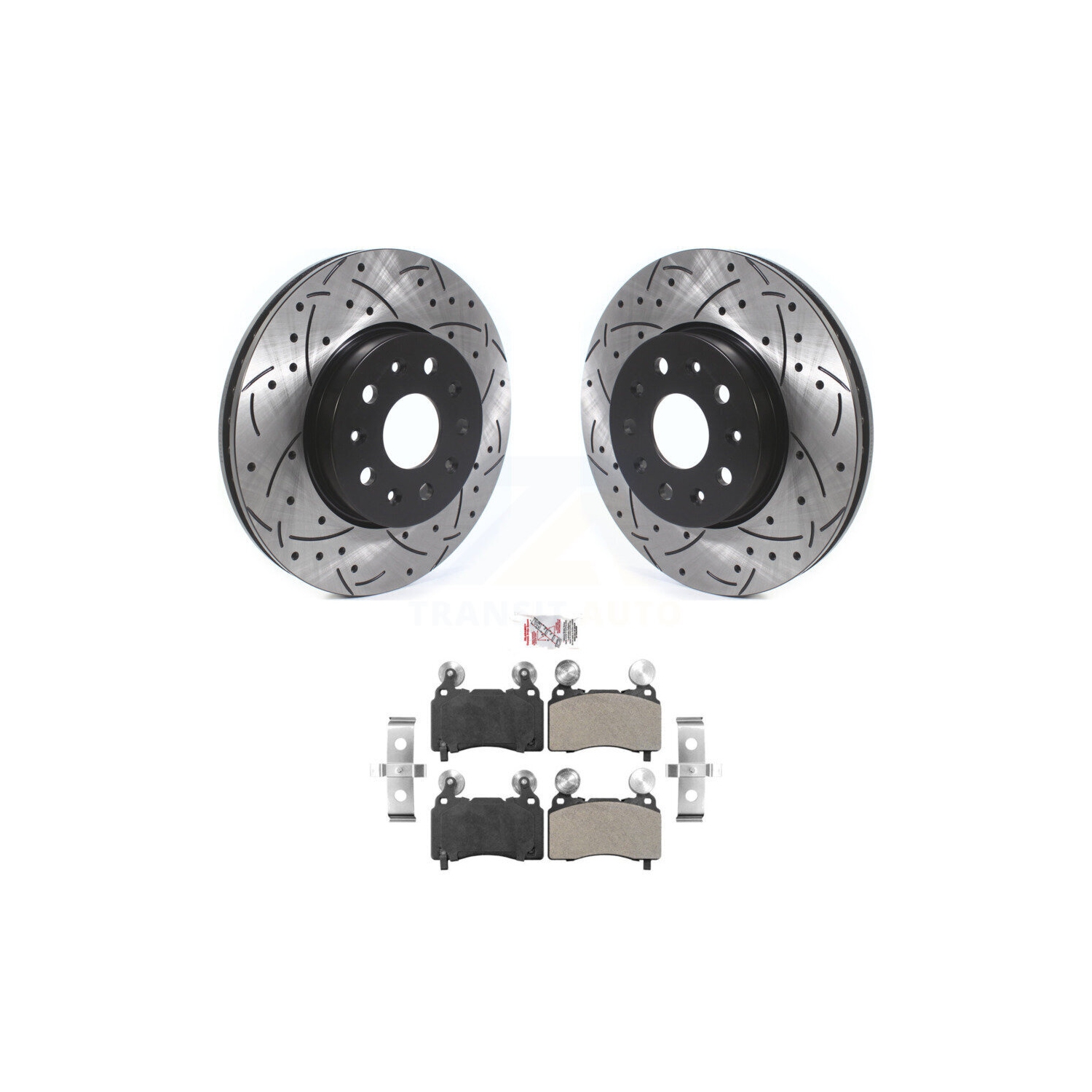 Kit de plaquettes semi-métalliques pour rotor de frein à disque à fente de perceuse avant pour Cadillac CTS Chevrolet Camaro KDA-100242