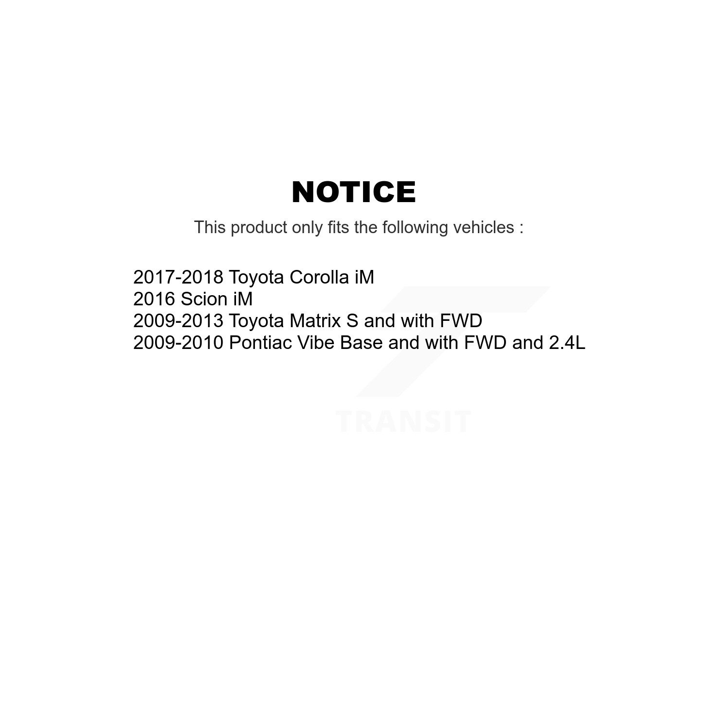 Disques de frein avant arrière semi-métalliques pour Toyota Matrix Pontiac Vibe Corolla KGS-100945