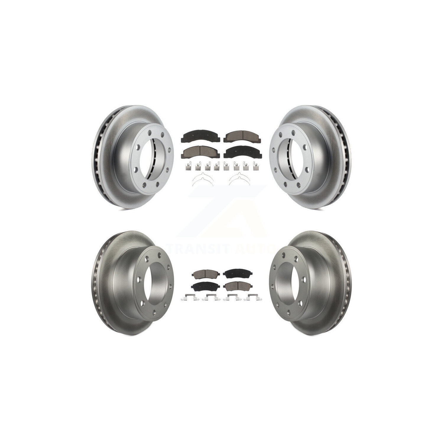 Disques de frein à disque à revêtement avant, ensemble de plaquettes en céramique pour Ford F-250 Super Duty Excursion 4WD KGC-100771