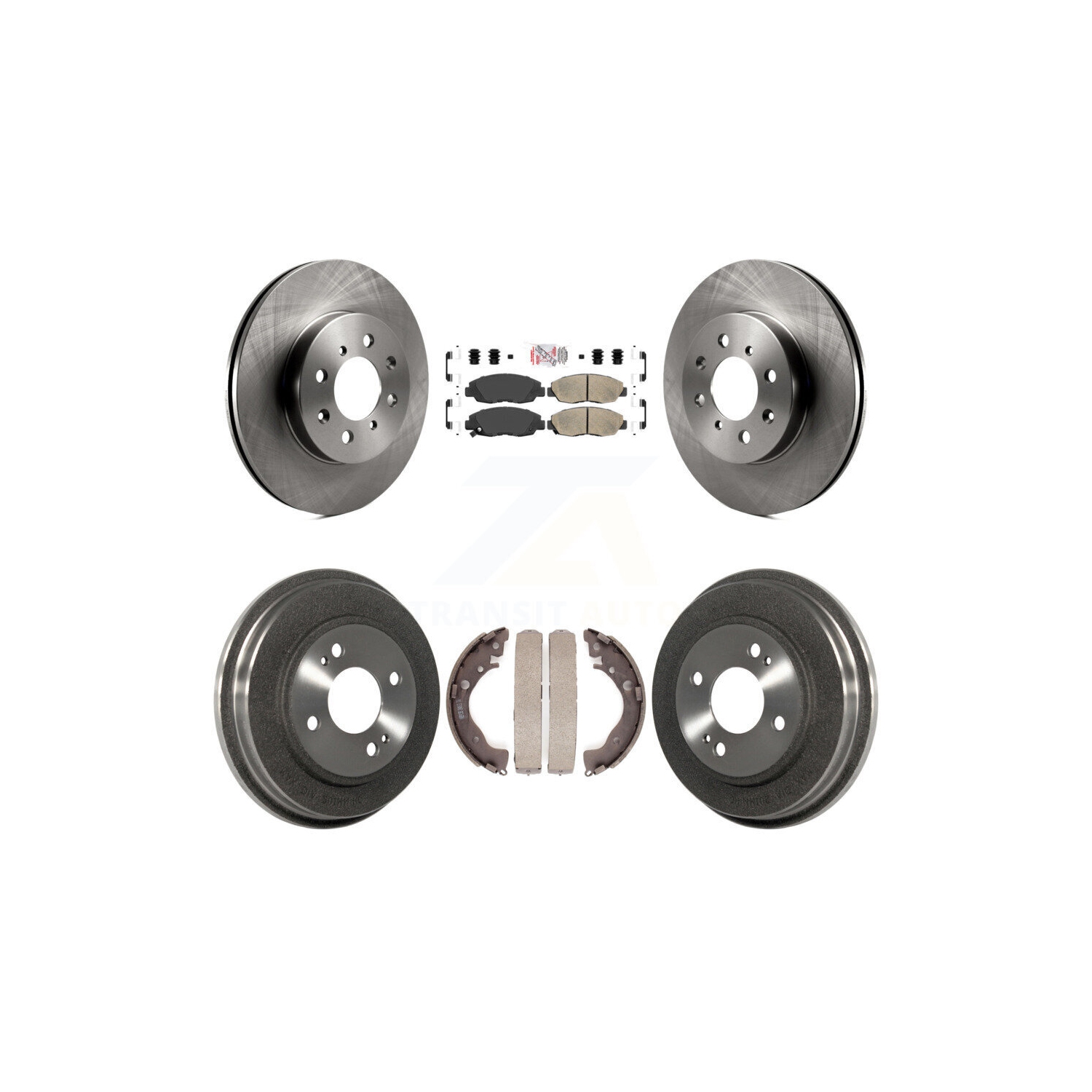 Front Rear Disc Brake Rotors Ceramic Pads And Drum Kit For Honda Insight K8A-105159