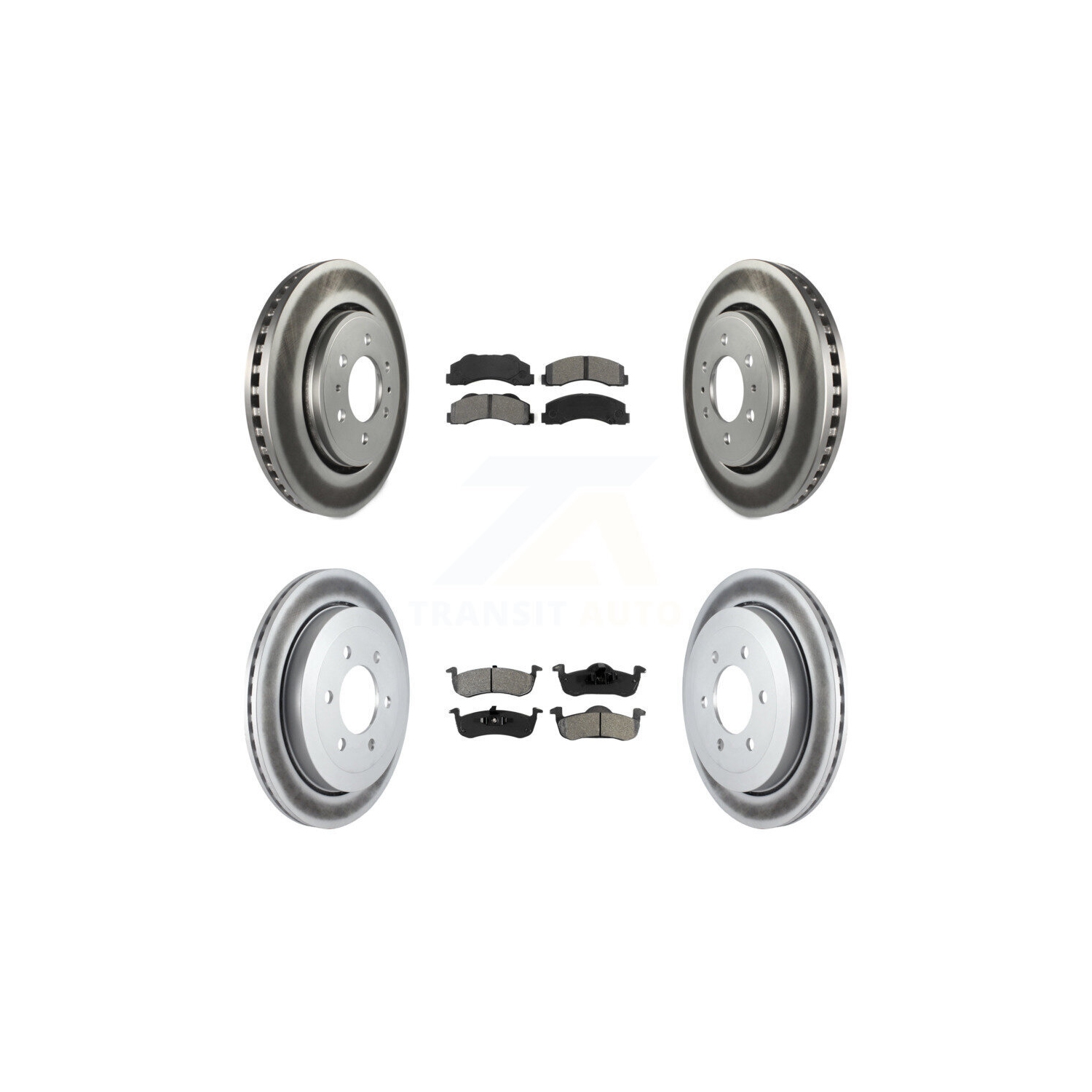 Detroit Axle Brake Kit – Front & Rear Disc Rotors And Ceramic Pads For 2010-2017 Expedition/Navigator