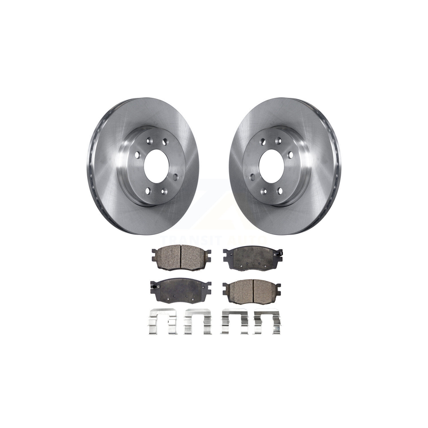 Front Disc Brake Rotors And Semi-Metallic Pads Kit For Hyundai Accent Kia Rio Rio5 K8F-100445