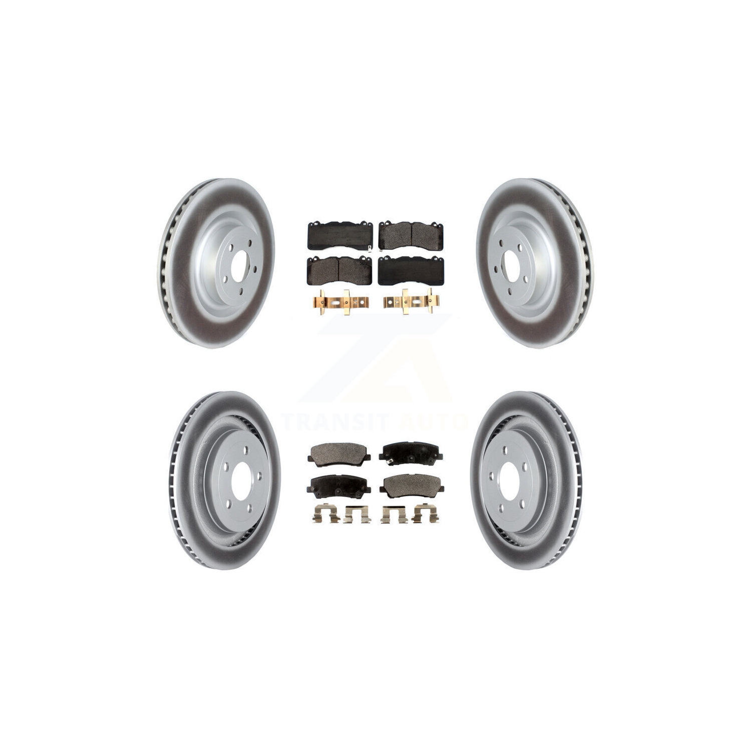 Plaquettes de frein avant arrière en céramique pour Ford Mustang 5,0&nbsp;L avec étriers à 6 pistons KGT-103022