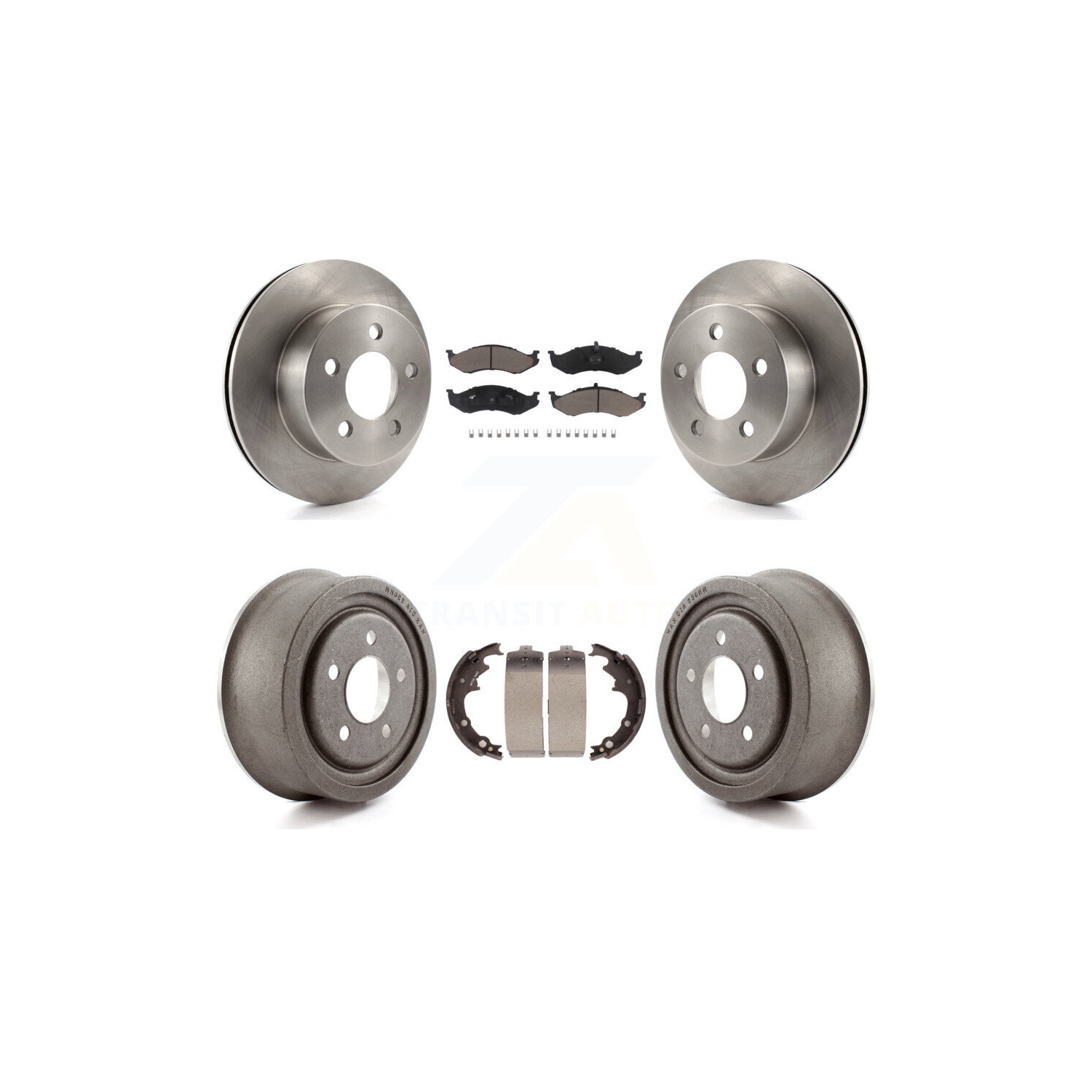 Disques de frein à disque arrière avant, plaquettes en céramique et ensemble de tambours pour Jeep Wrangler K8C-102613
