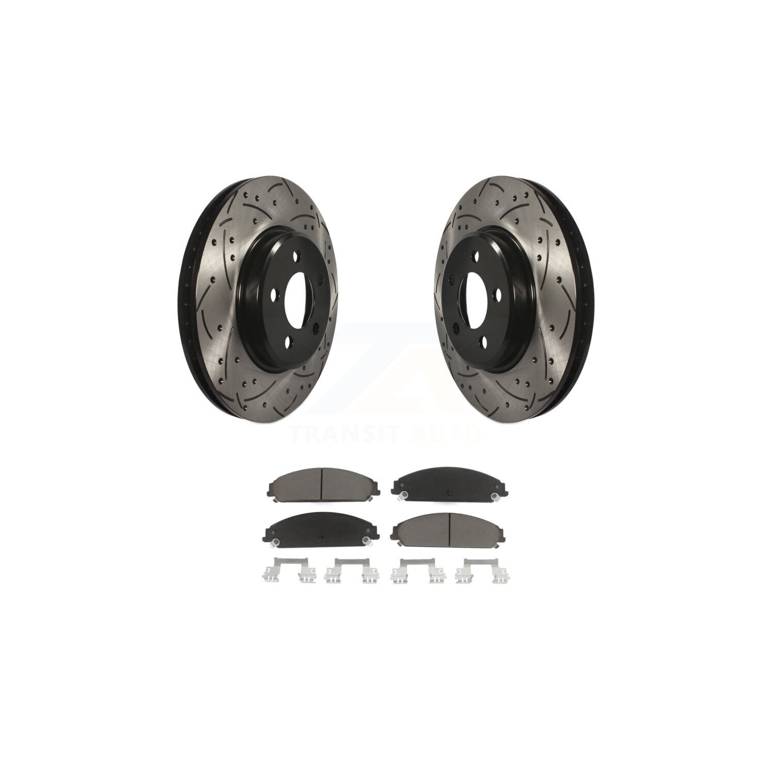 Ensemble de plaquettes en céramique pour disque de frein à fente de perceuse avant pour chargeur Dodge 2019 sans freins Brembo KDC-100194