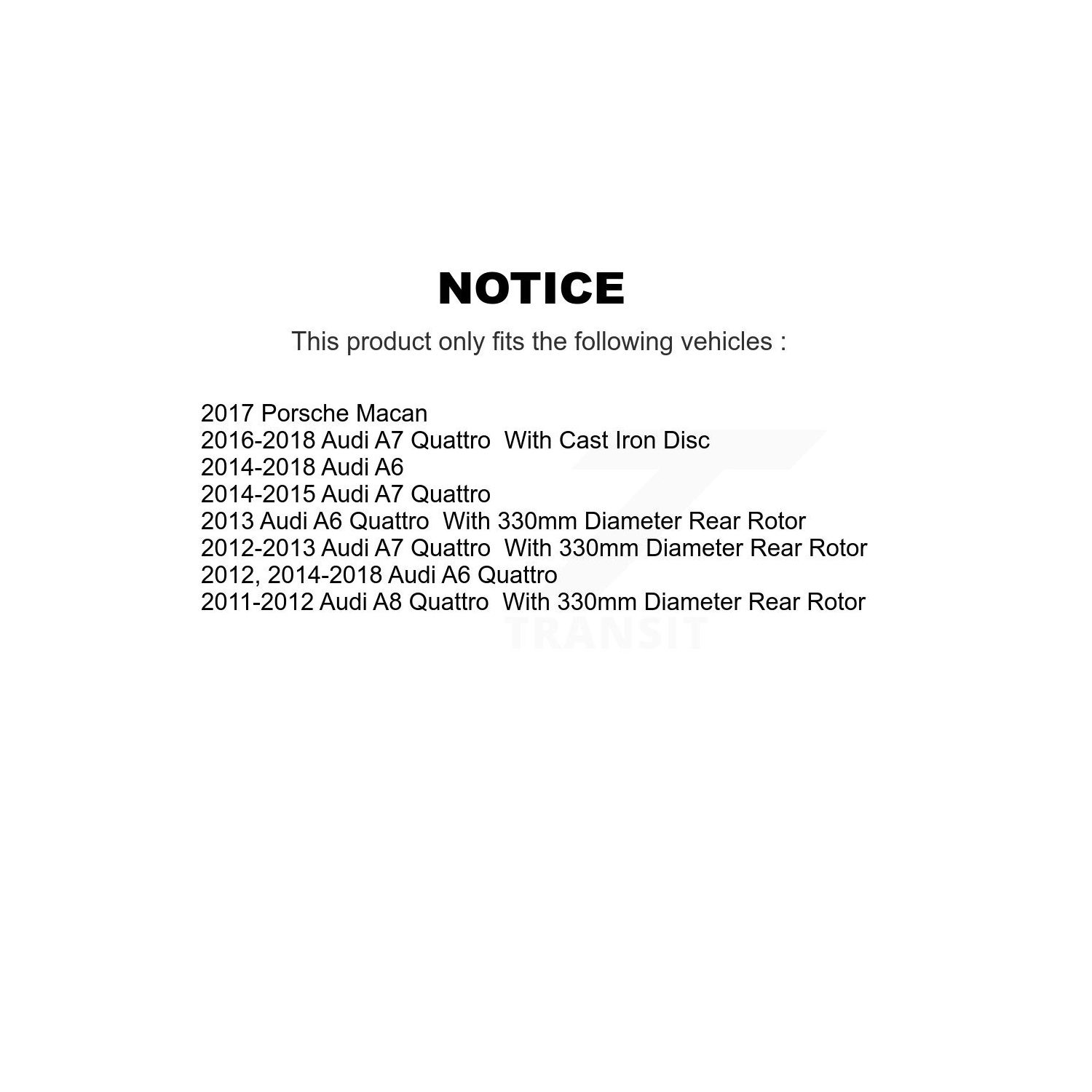 Ensemble de plaquettes semi-métalliques pour disques de frein arrière Porsche Macan A6 Quattro A7 A8 KGA-103772