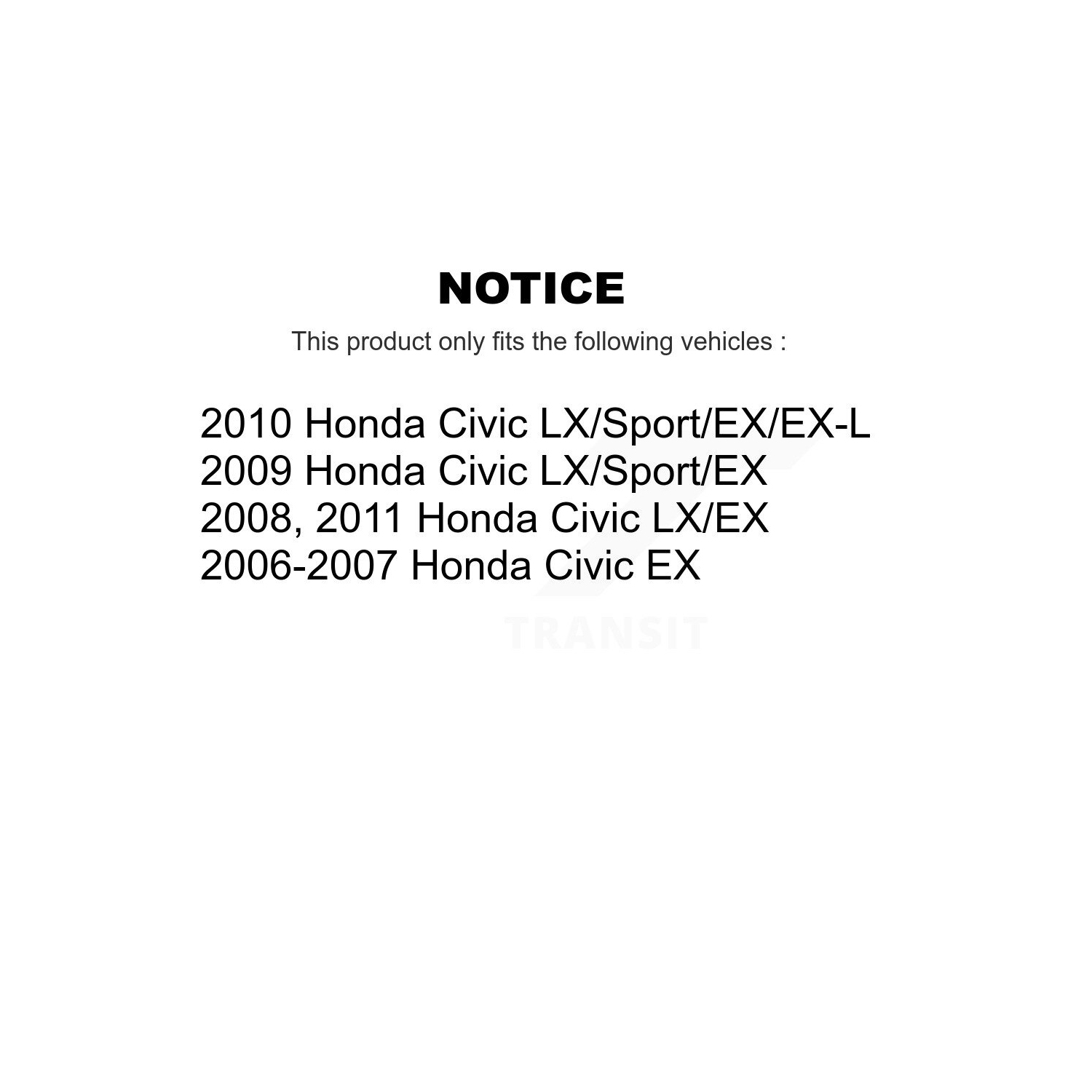 Plaquettes de frein arrière en céramique à l'avant et disques recouverts pour Honda Civic KGA-101967