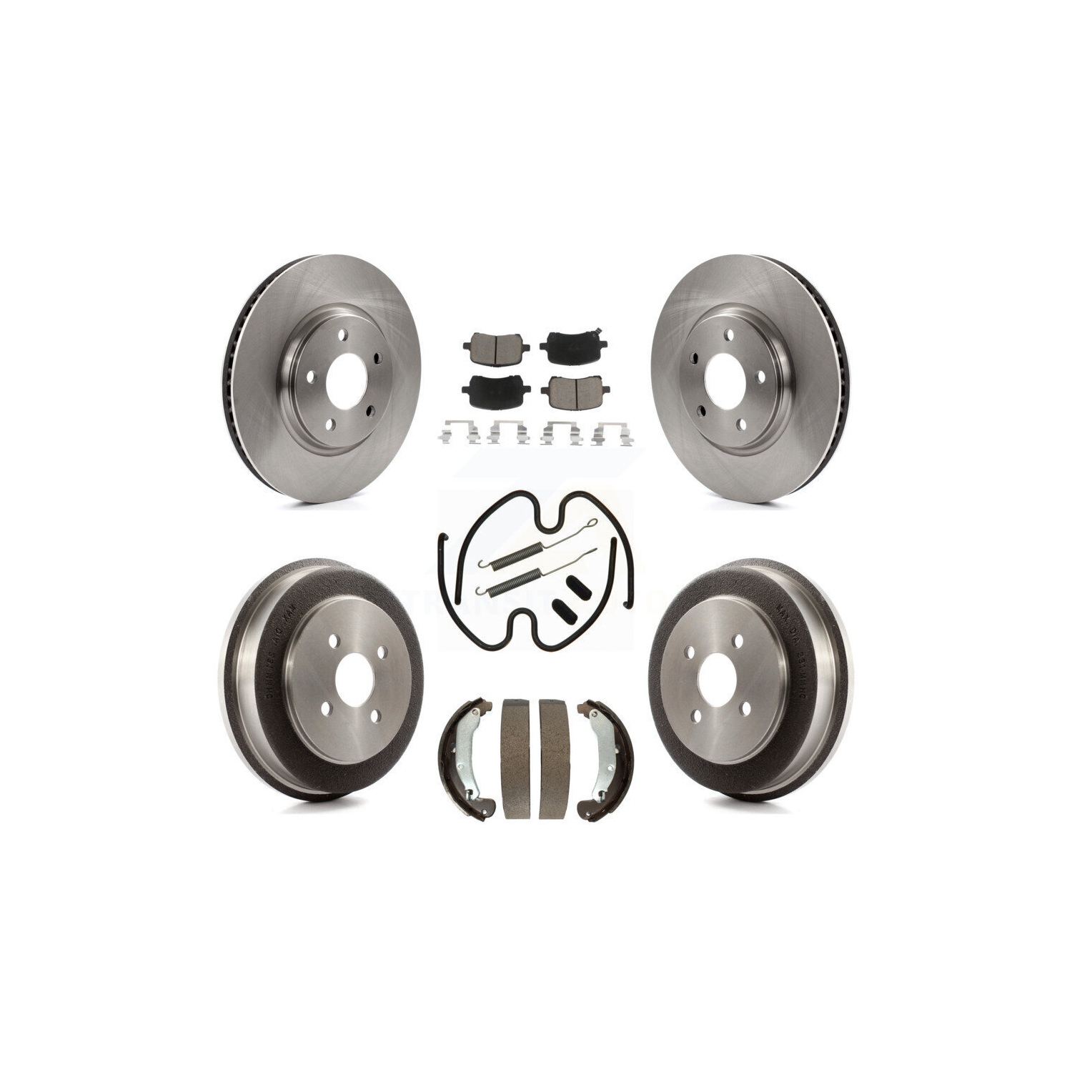 Front Rear Disc Brake Rotors Ceramic Pads And Drum Kit For Pontiac Pursuit K8C-102289