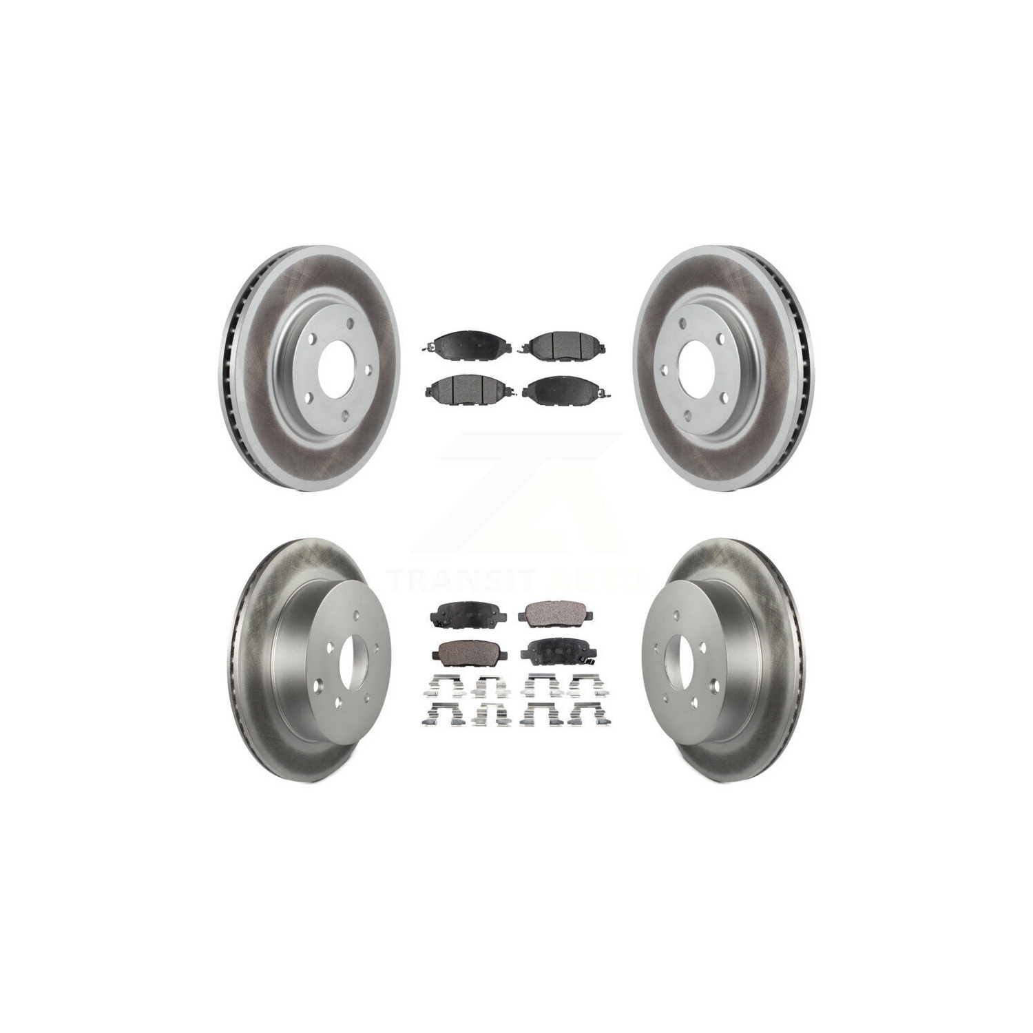 Ensemble de plaquettes semi-métalliques de frein avant recouvertes arrière pour Nissan Pathfinder 2016 à partir de 11 15 KGF-100850