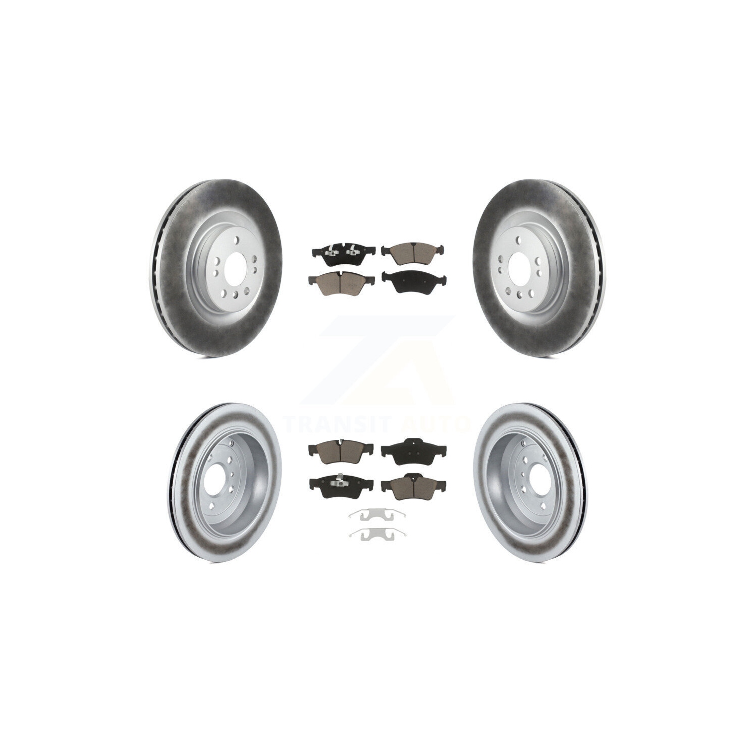 Front Rear Coat Brake Rotor Ceramic Pad Kit For Mercedes-Benz ML350 GL350 GL320 GL450 G55 KGC-100935