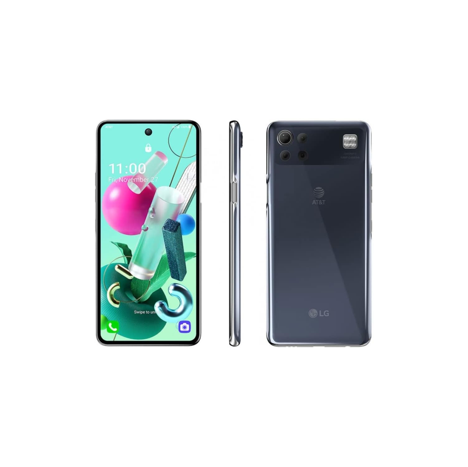 LG - K92 5G - 128GB/6GB RAM - Unlocked Smartphone (LM-K920AM) - International Model - Titan - BRAND NEW