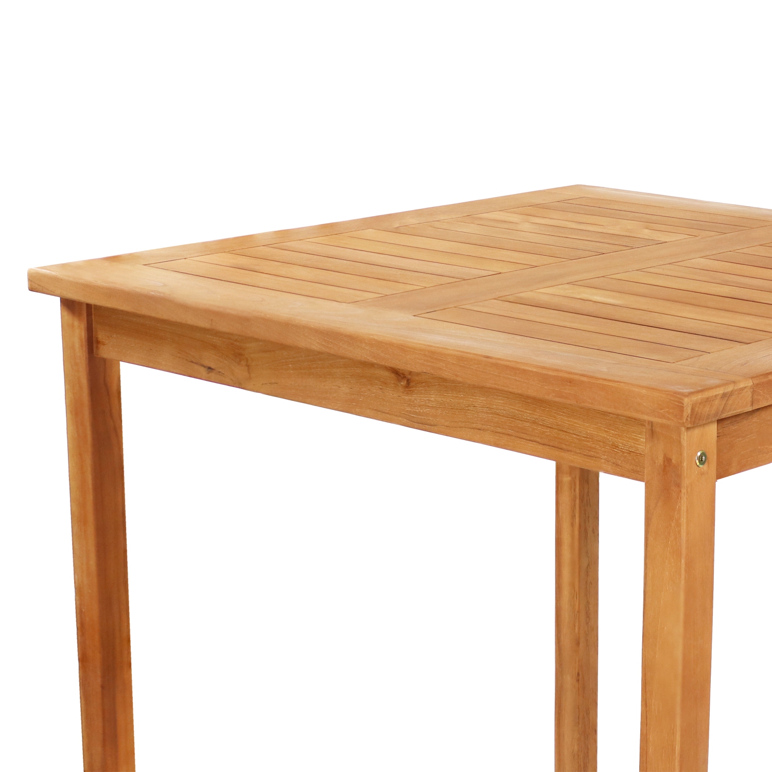 Sunnydaze 31" Square Teak Wood Outdoor Bar Table