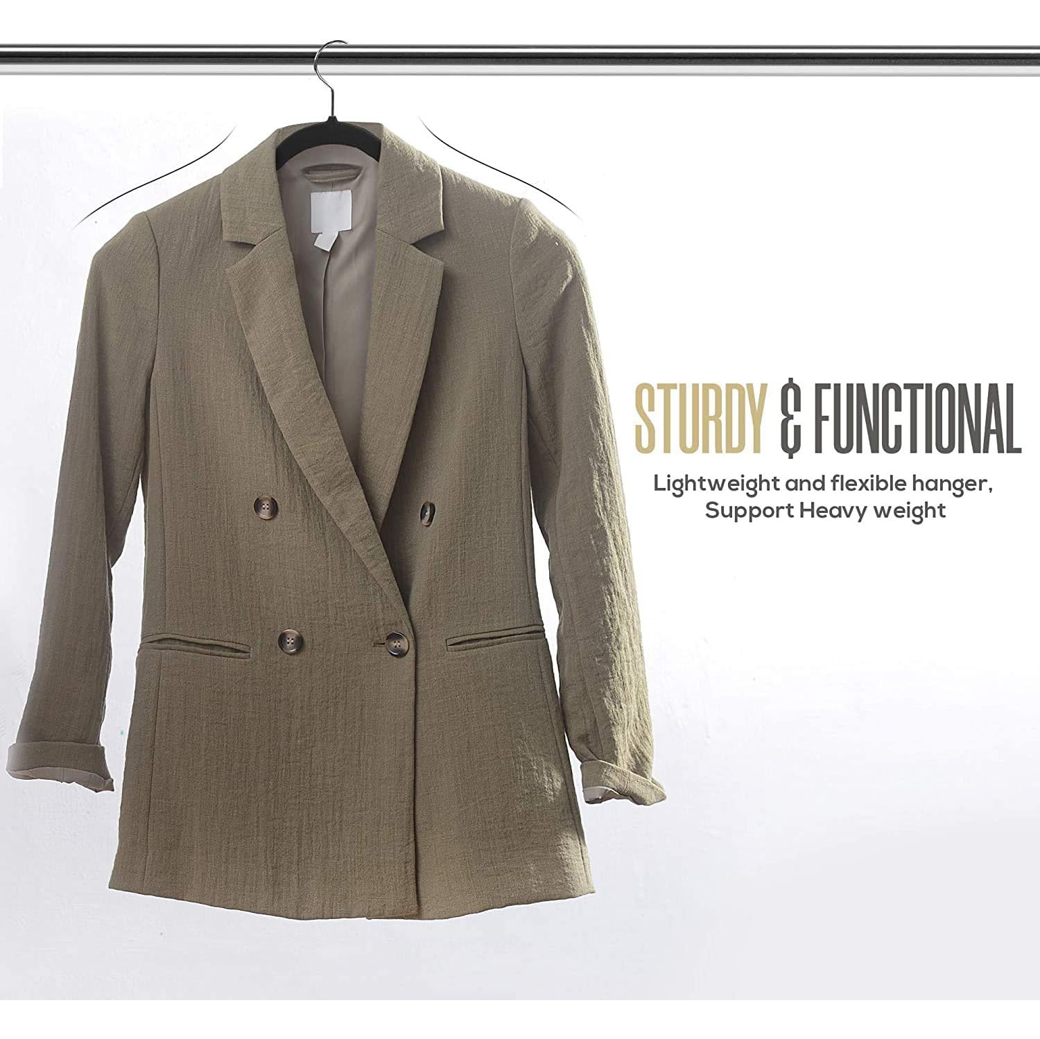 Utopia Home Pack of 150 Premium Non Slip Velvet Hangers - 360-degree rotatable Hook - Durable & Slim - Coat Hangers - Pant Hangers - Black