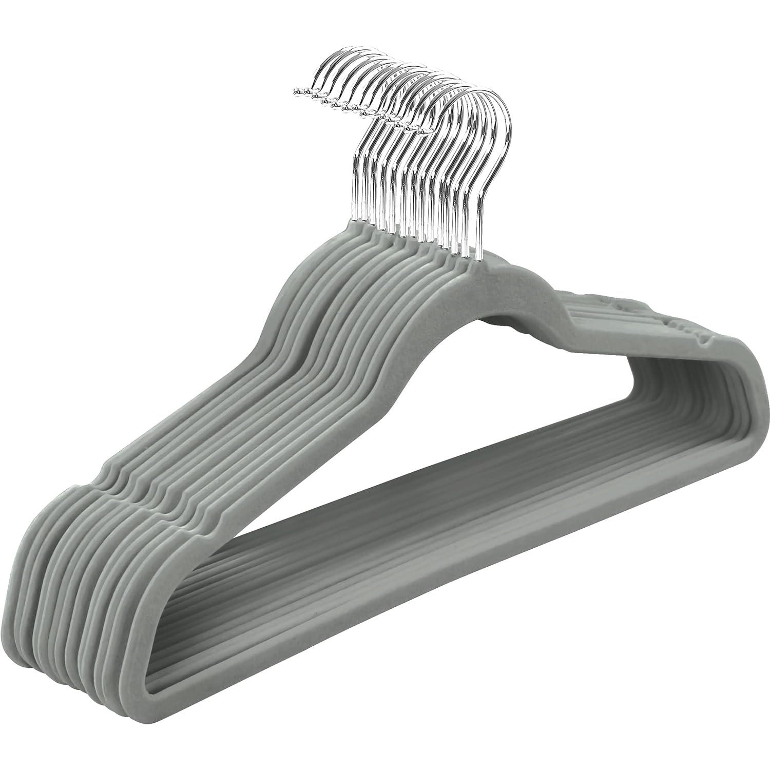 Utopia Home Premium Velvet Hangers 30 Pack - Non-Slip Clothes Grey Suit with 360 Degree Rotatable Hook Heavy Duty Coat