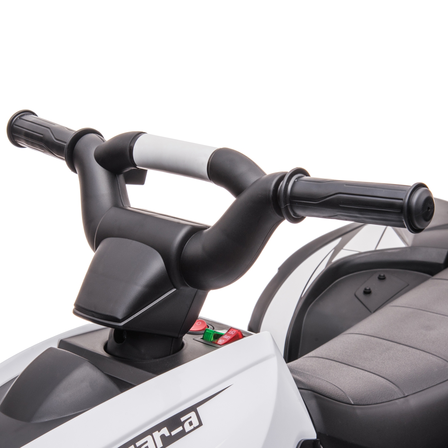 Aosom 12V Kids ATV, Four Wheeler Kids Quad with Music, Headlights, High & Low Speed, Battery Powered Electric ATV for Boys & Girls Gift, White