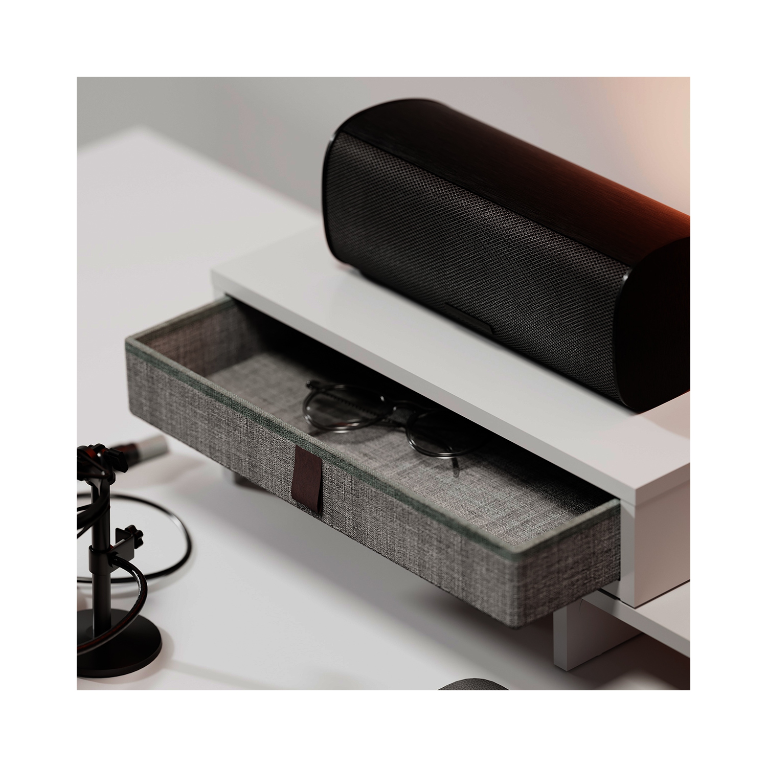 Socle pour moniteur d'ordinateur de Fenge avec tiroir pour 2 ou 3 moniteurs, support pour portable de bureau à longueur et angle réglables,