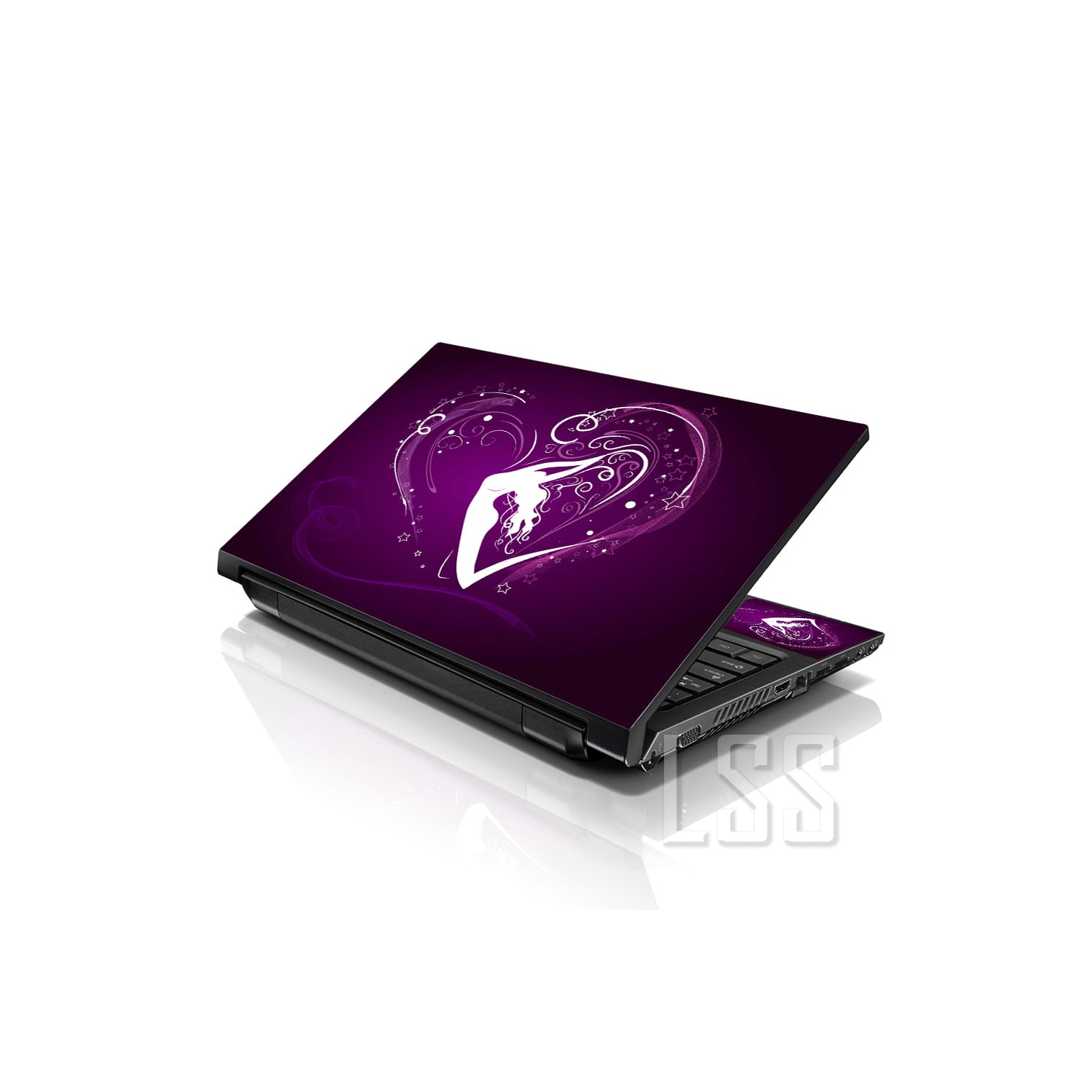 Autocollant pour ordinateur portatif 17 17,3 po LSS avec 2 repose-poignets - autocollant pour cache-couverture réutilisable en vinyle pour 17 à 19 po