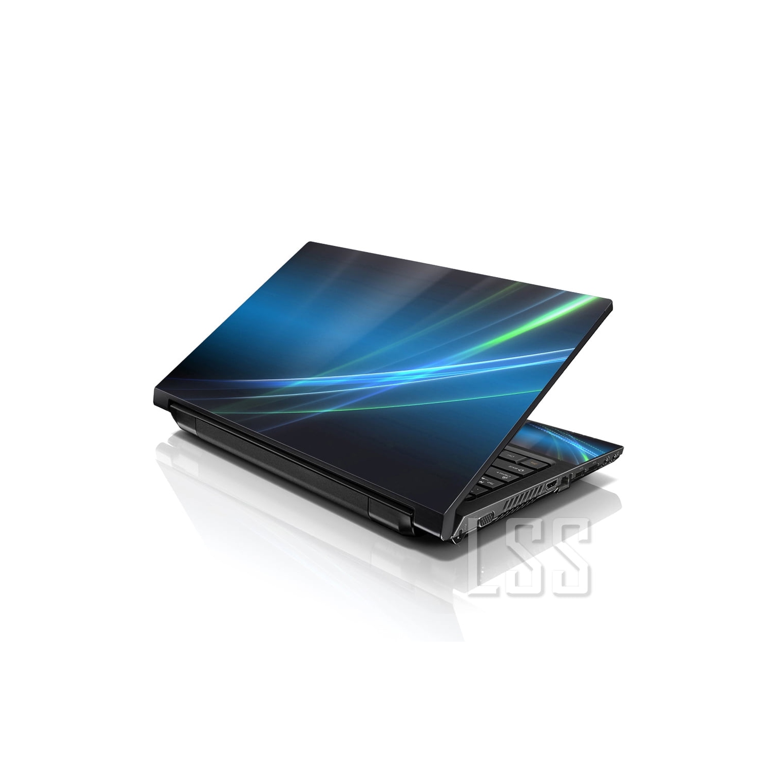 LSS 17 17.3 Inches Laptop Notebook Skin Sticker with 2 Wrist Pads - Reusable Cover Protector Vinyl Sticker Cover Decal Fits 17" - 19" - Abstract