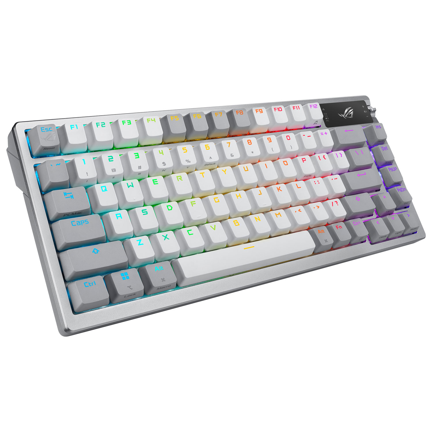 ASUS ROG Azoth Wireless NX Snow Mechanical with OLED Display Custom Gaming  Keyboard - Moonlight White - Only at Best Buy