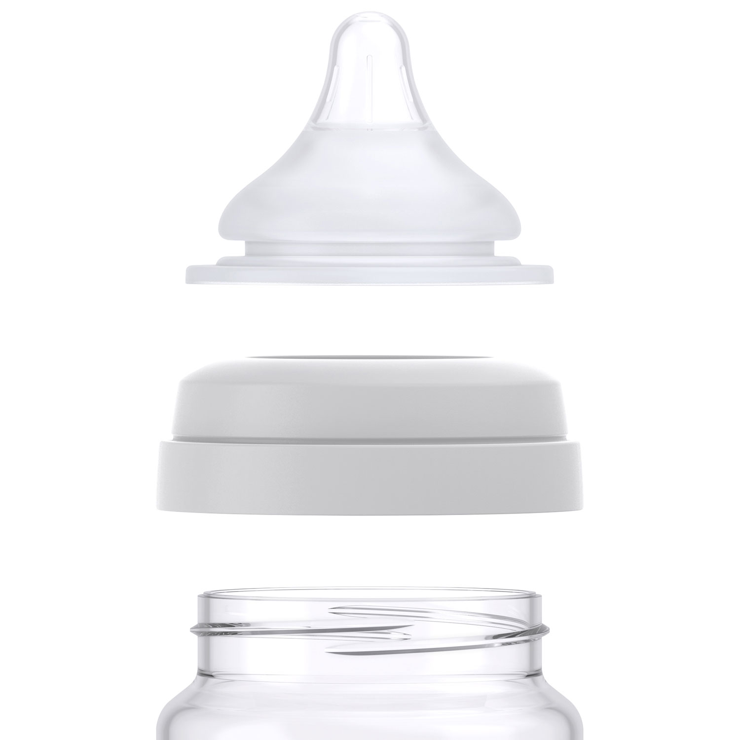 Ensemble de biberons hybrides BuubiBottle de Quark - Gris