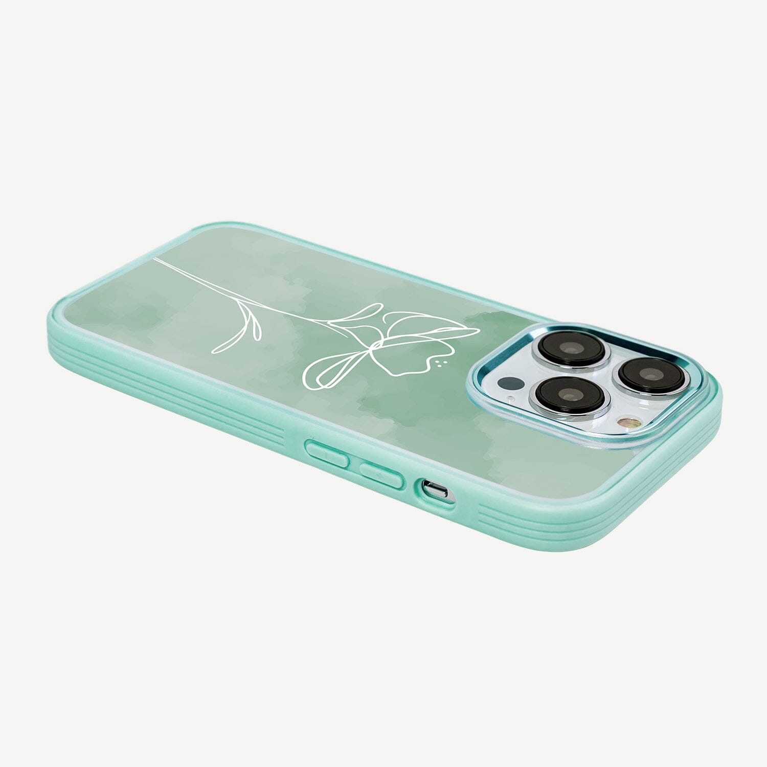 iPhone 15 Pro Case With MagSafe - Green Flower