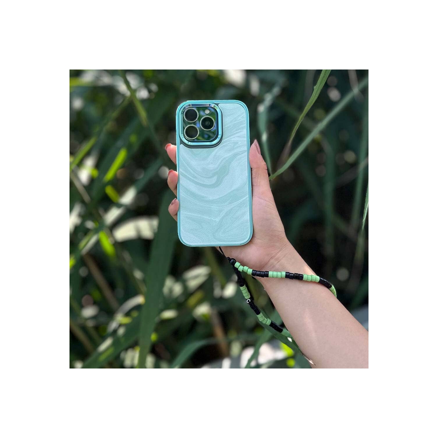 iPhone 15 Pro Max Case With MagSafe - Green Swirl