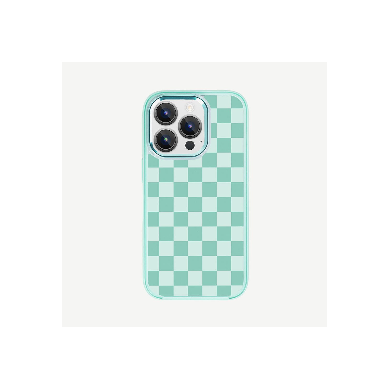 iPhone 15 Pro Case With MagSafe - Green Checkerboard