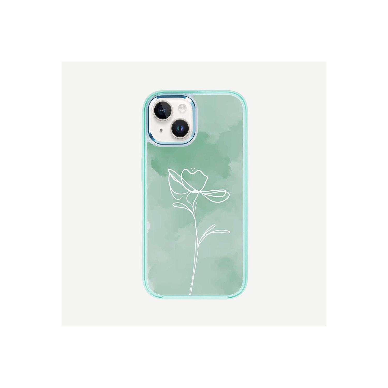 iPhone 15 Case With MagSafe - Green Flower