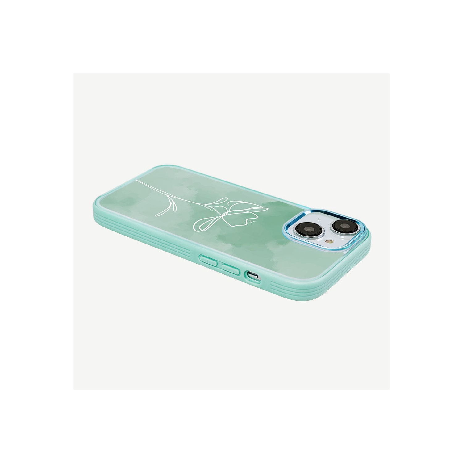 iPhone 15 Case With MagSafe - Green Flower