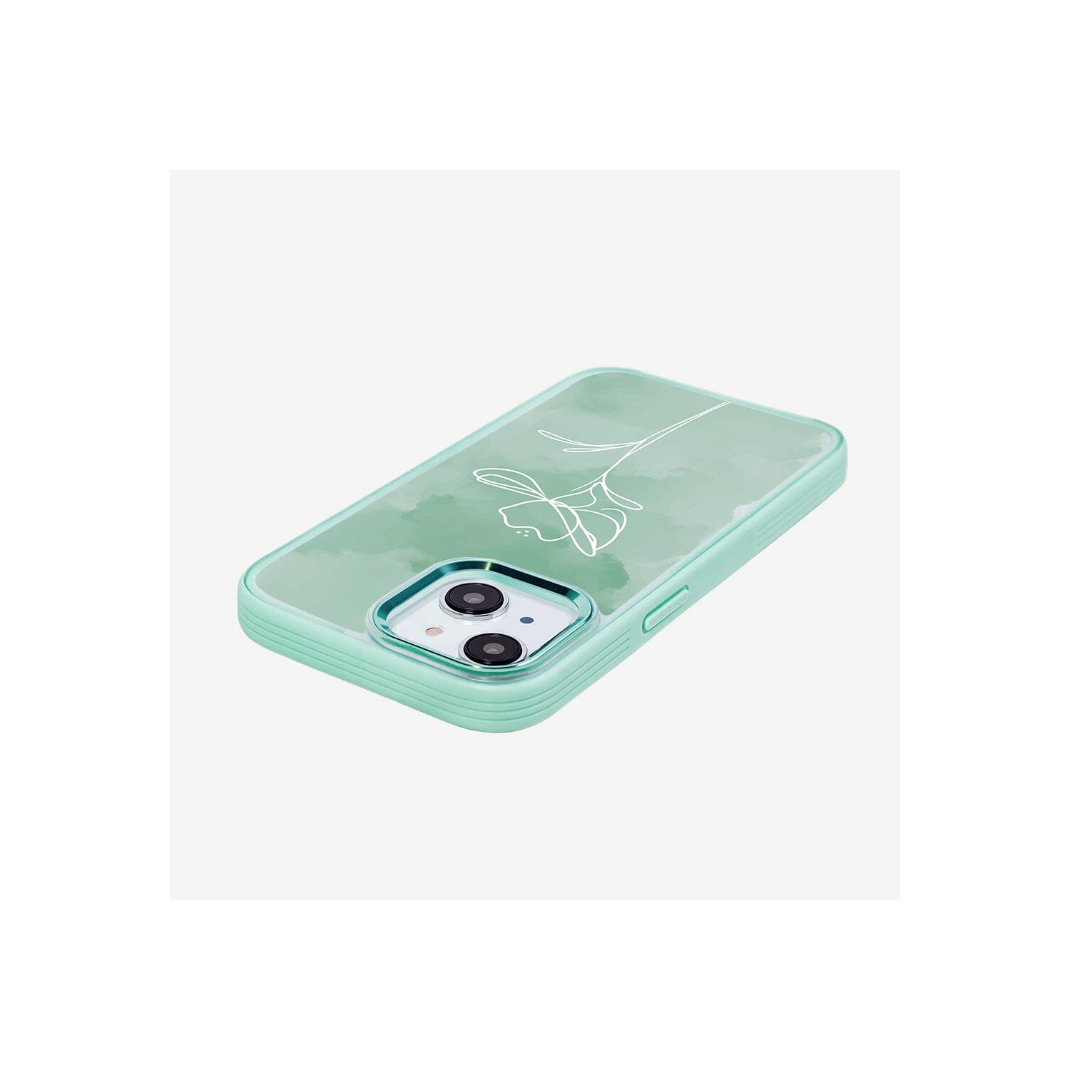 iPhone 15 Case With MagSafe - Green Flower