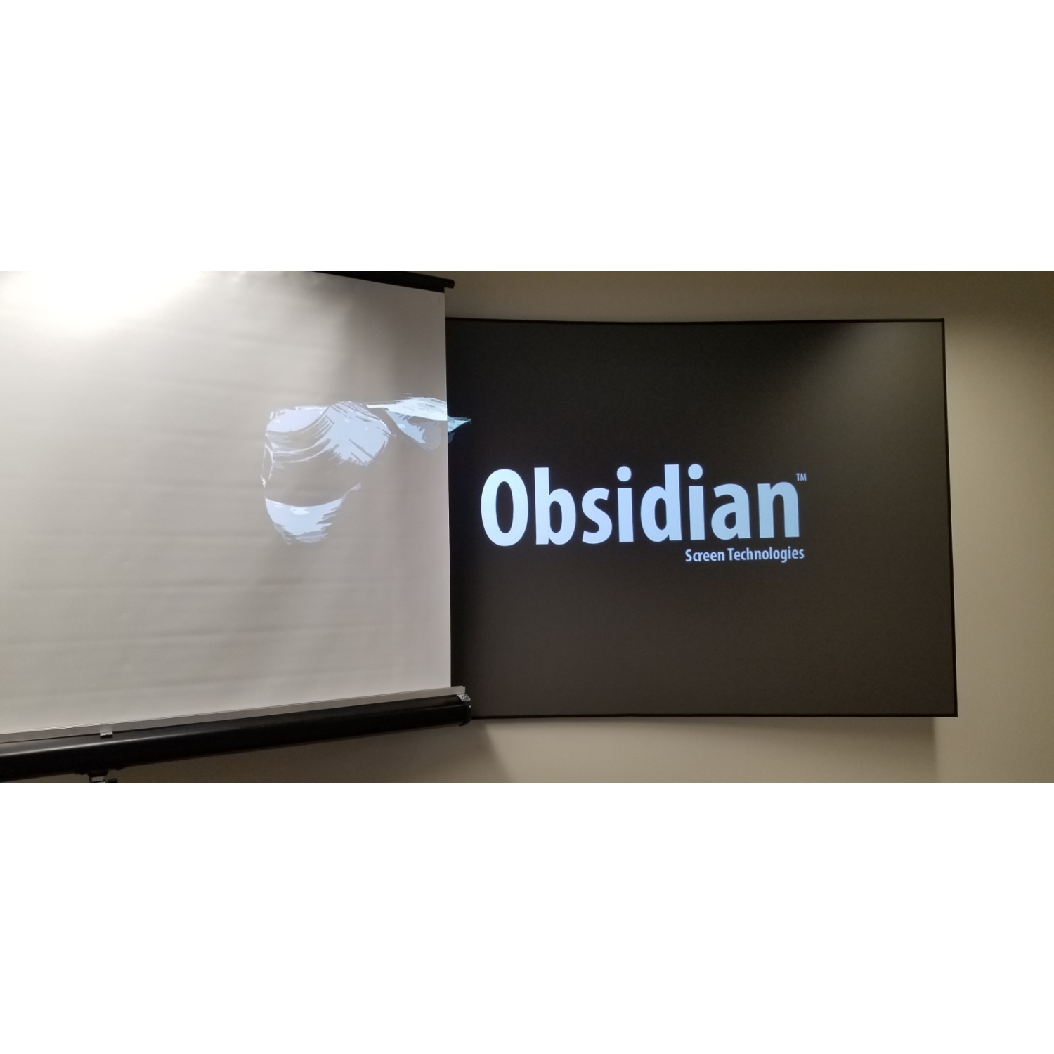 Écran de projection ALR haute qualité à cadre fixe tension 110 po Obsidian Freedom - FABRIQUÉ AU CANADA