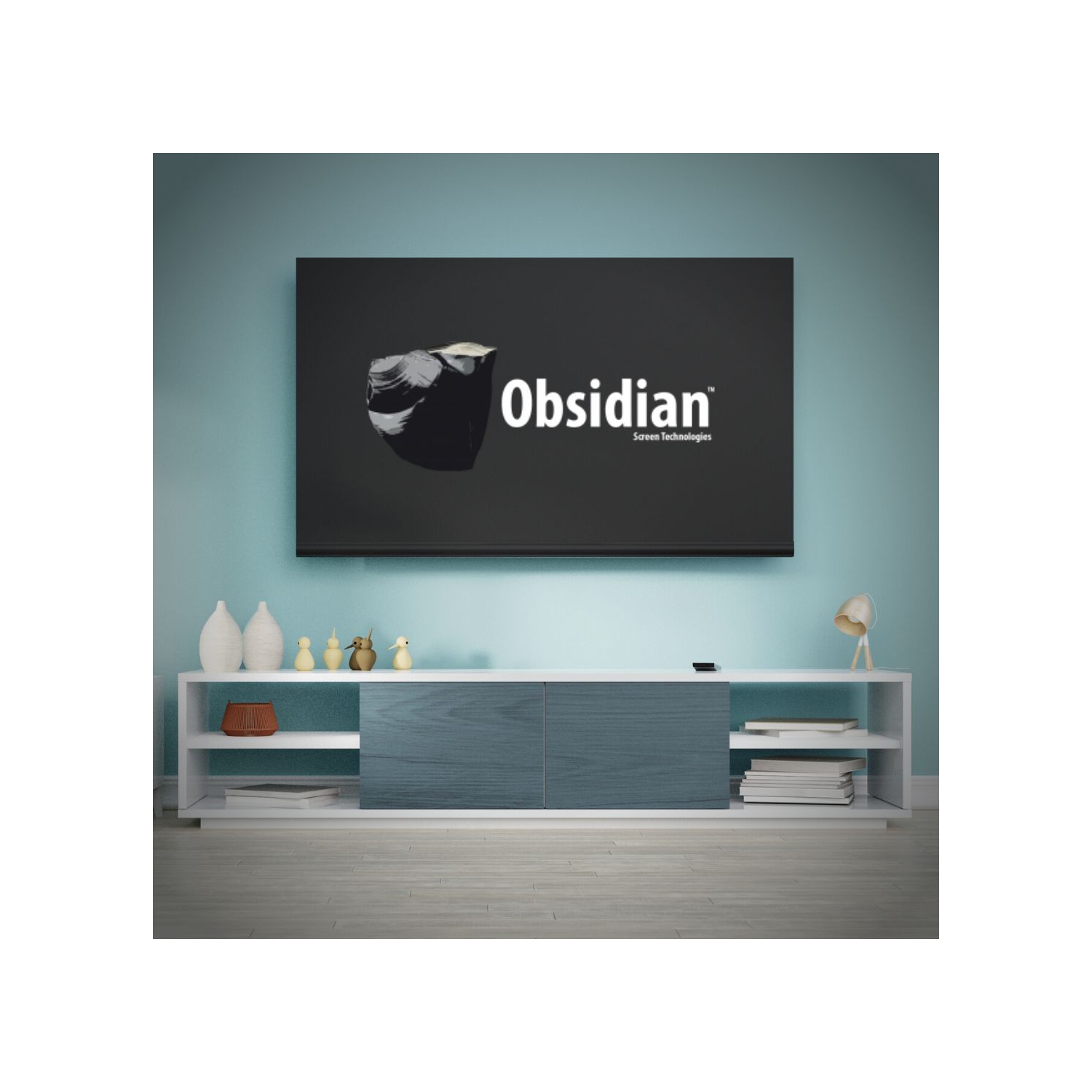 Écran de projection ALR Premium à cadre fixe de 110 po série Platinum d'Obsidian - FABRIQUÉ AU CANADA