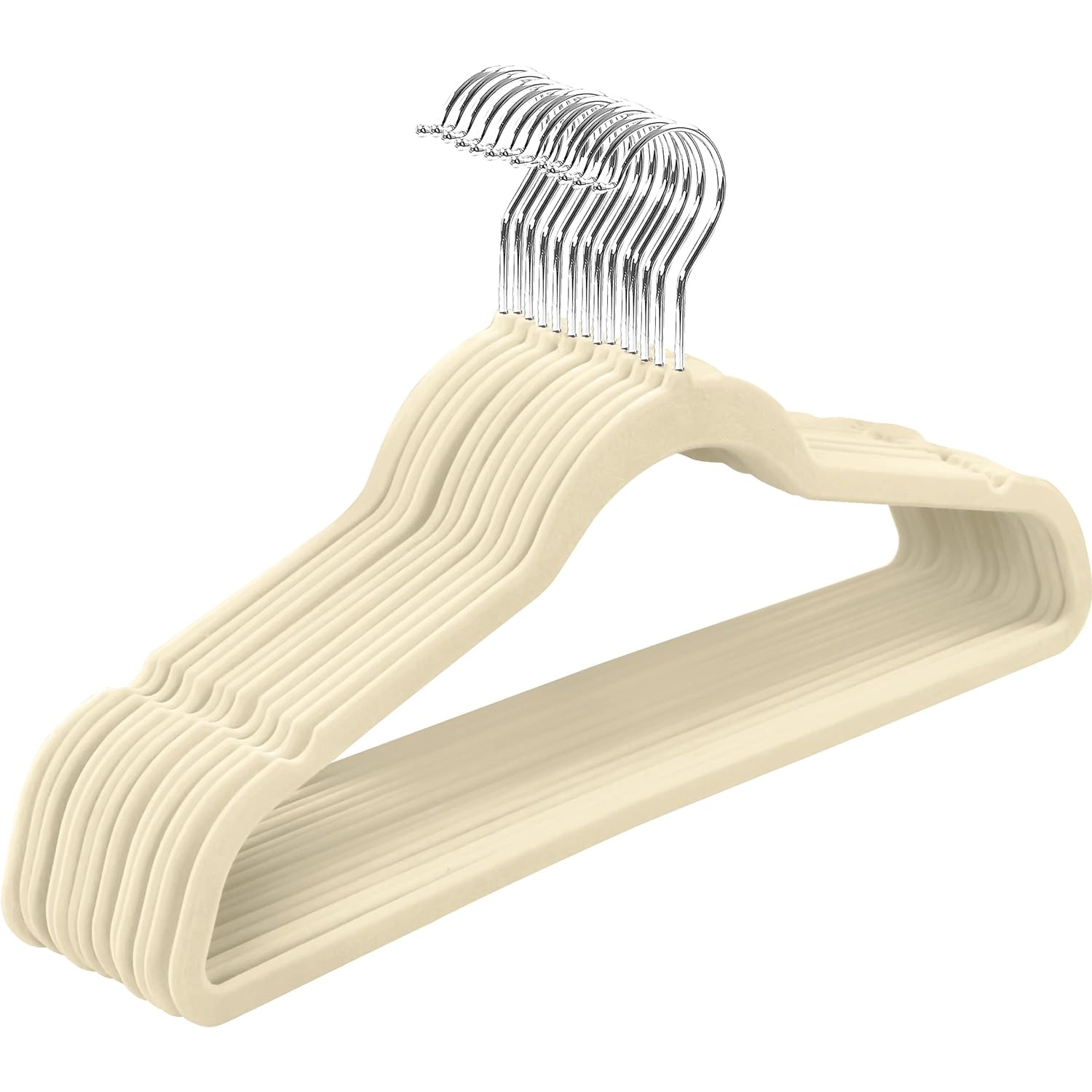 Utopia Home Premium Velvet Hangers 20 Pack - Non-Slip Clothes Ivory Suit with 360 Degree Rotatable Hook Heavy Duty Coat