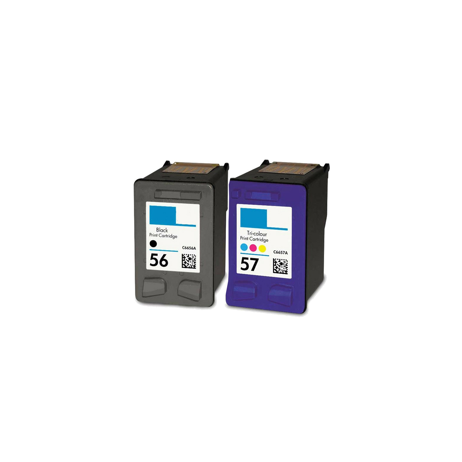 Compatible avec les cartouches d'encre noire HP 56 C6656AN et 57 cartouches d'encre tricolore C6657AN