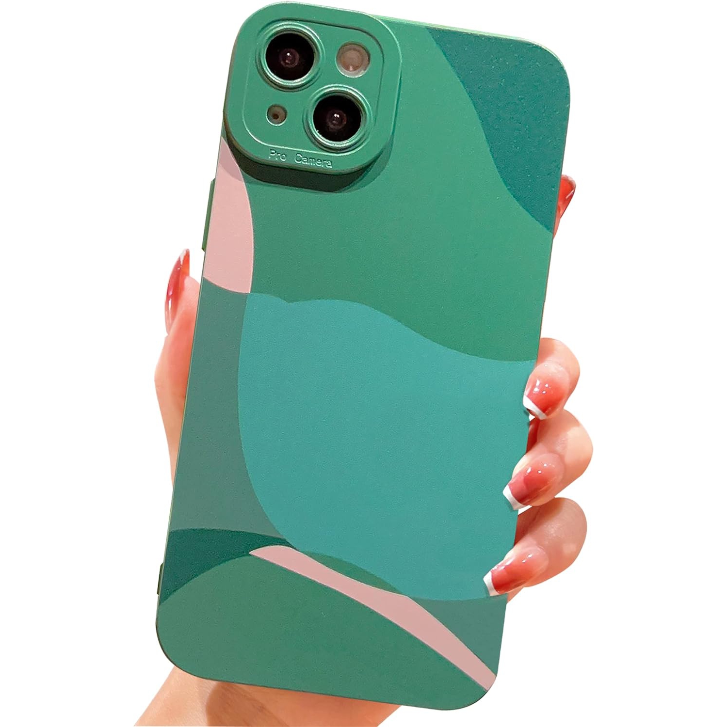 Compatible with iPhone 14 Case(No Fit iPhone 14 Plus 6.7 inch), Cute Painted Art Heart Pattern Full Camera Lens