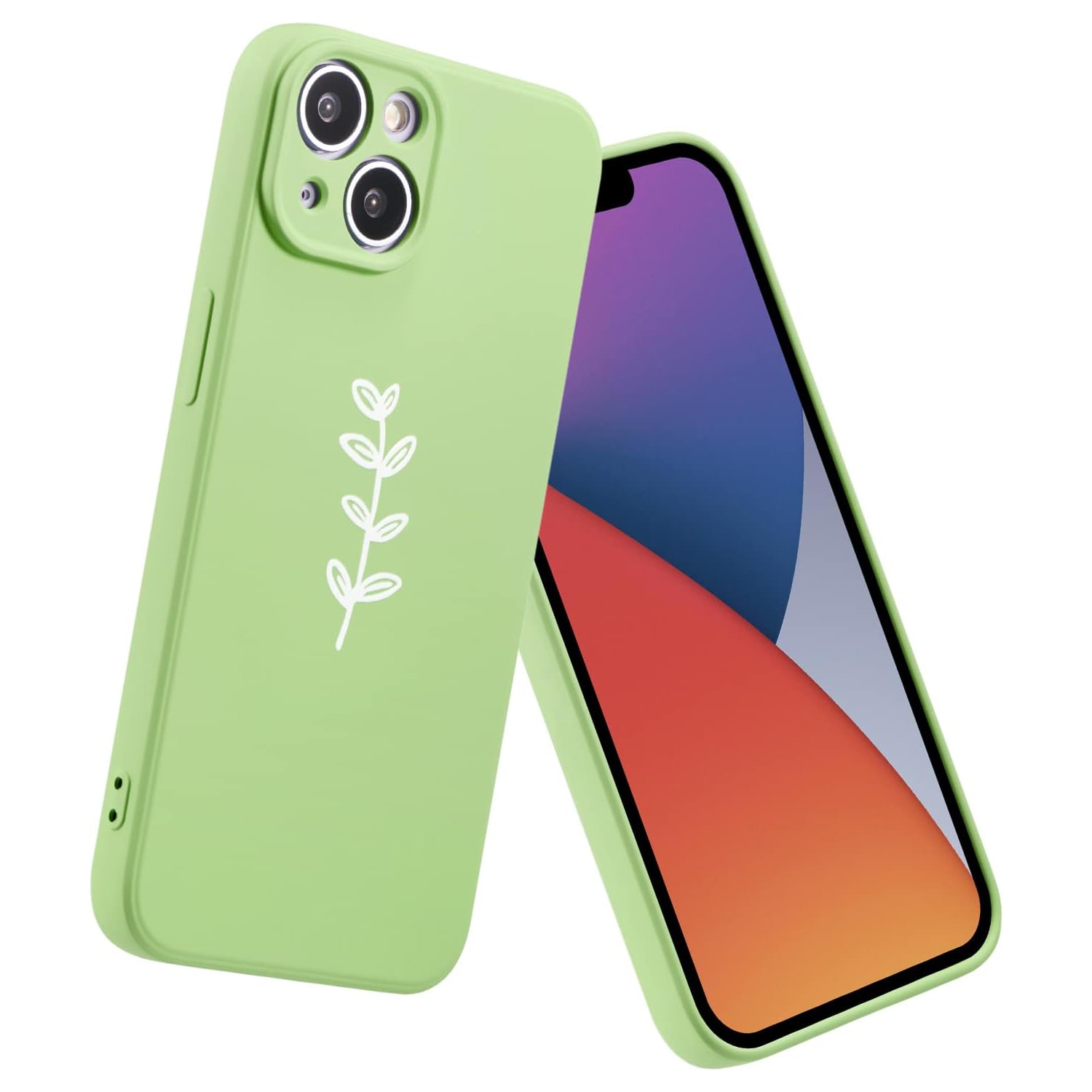 Compatible with iPhone 14 Case [6.1-inch],Liquid Silicone Phone Case,Soft Gel Rubber Slim Cover Anti-Scratch