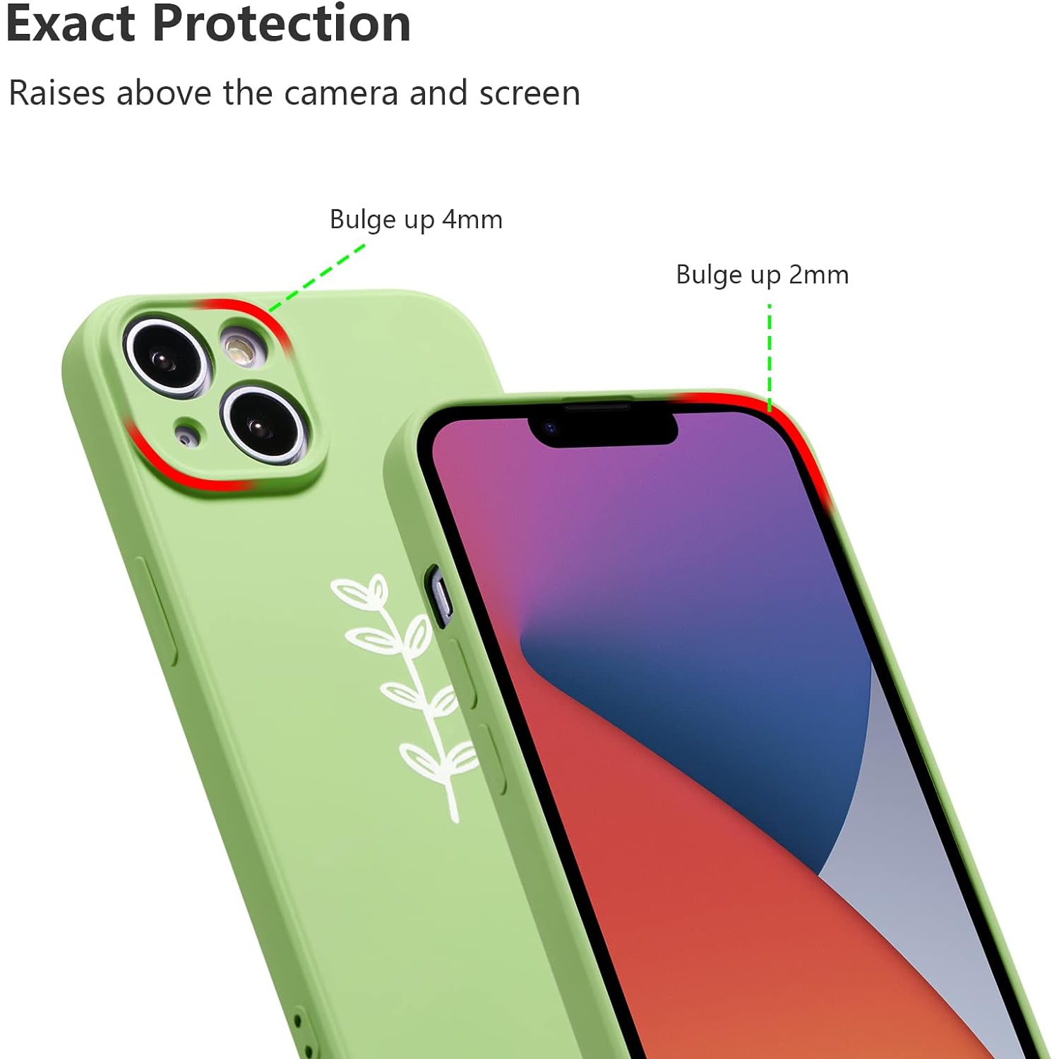 Compatible with iPhone 14 Case [6.1-inch],Liquid Silicone Phone Case,Soft Gel Rubber Slim Cover Anti-Scratch