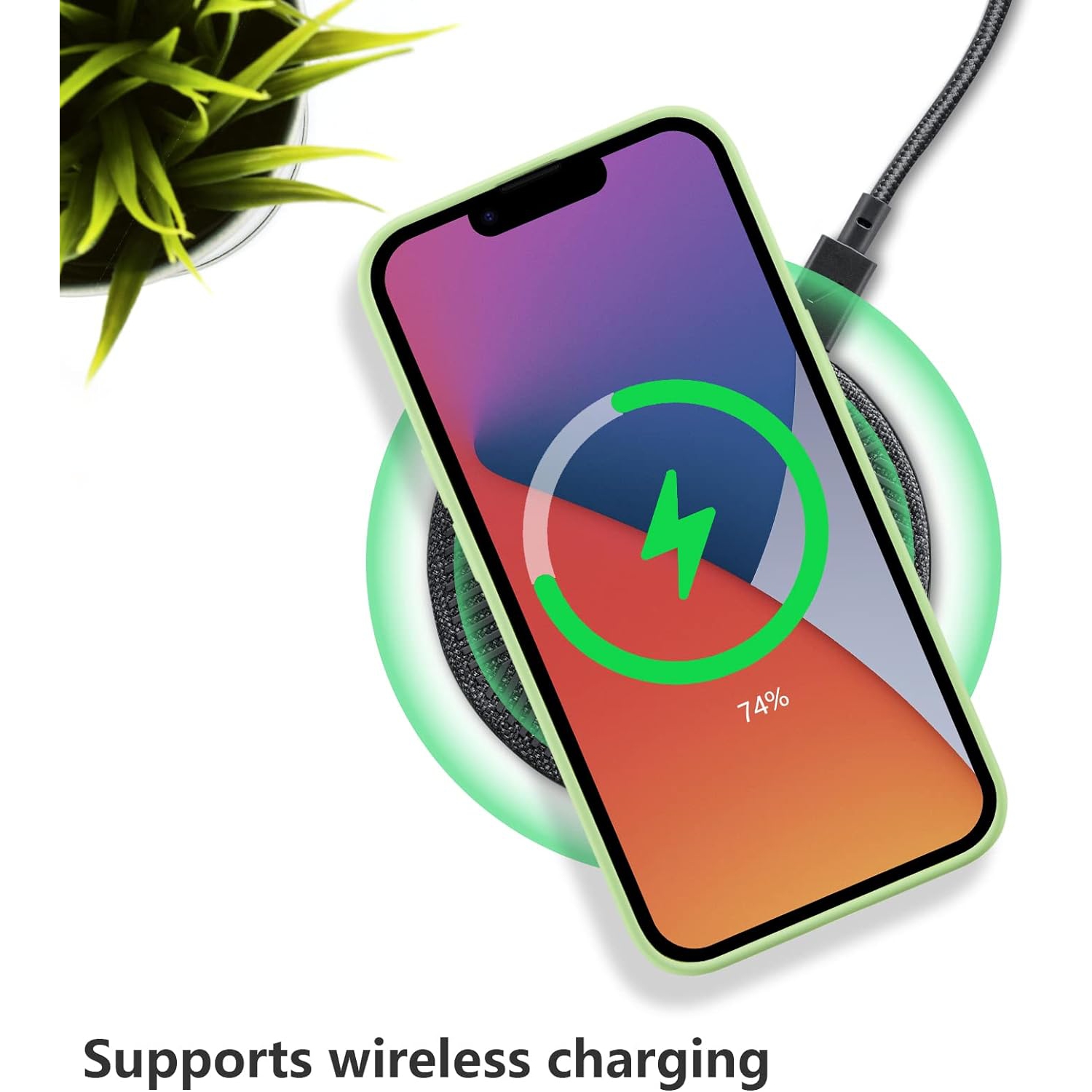 Compatible with iPhone 14 Case [6.1-inch],Liquid Silicone Phone Case,Soft Gel Rubber Slim Cover Anti-Scratch