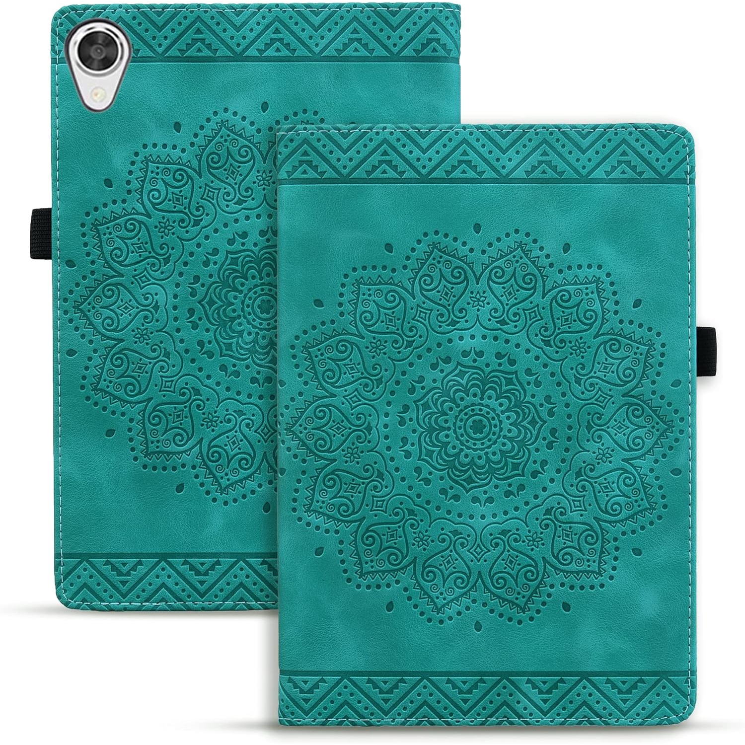 Case for Lenovo Tab M8 HD 8.0 Inch 2019 (TB-8505F/8505X) Tablet, Mandala Embossed Design with Elastic Strap