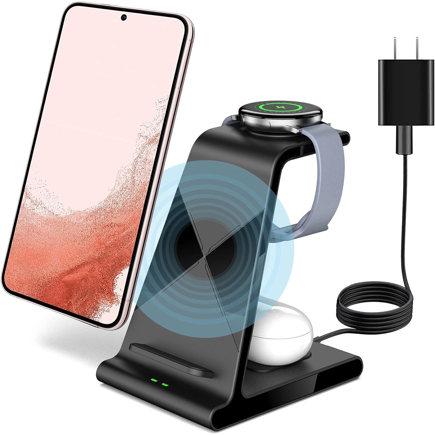 Wireless Charger 3 in 1, Wireless Charging Station for Samsung Galaxy S22/Z Fold 3/Z Flip 3/S21/S21